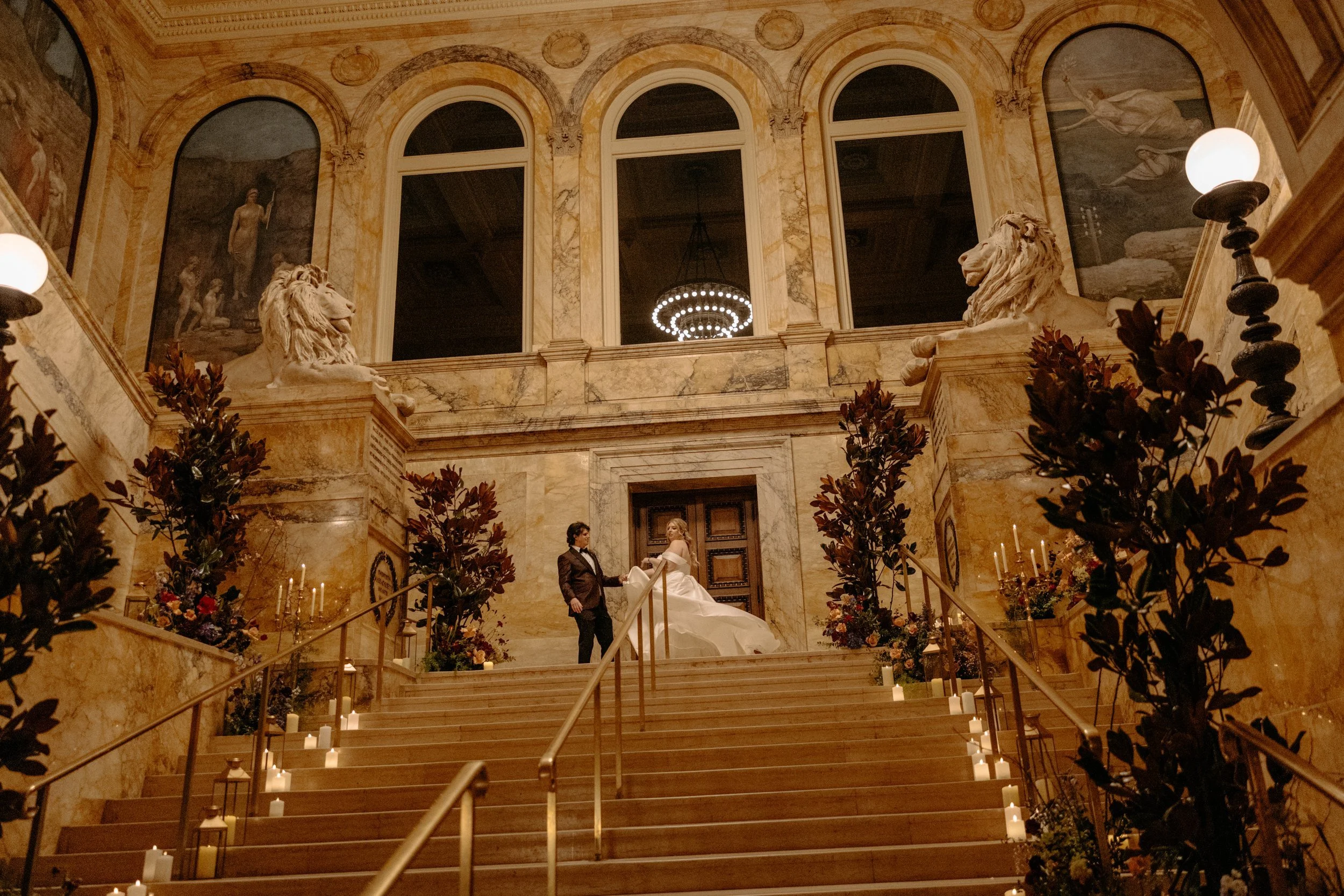 Boston Public Library Classy Winter Wedding