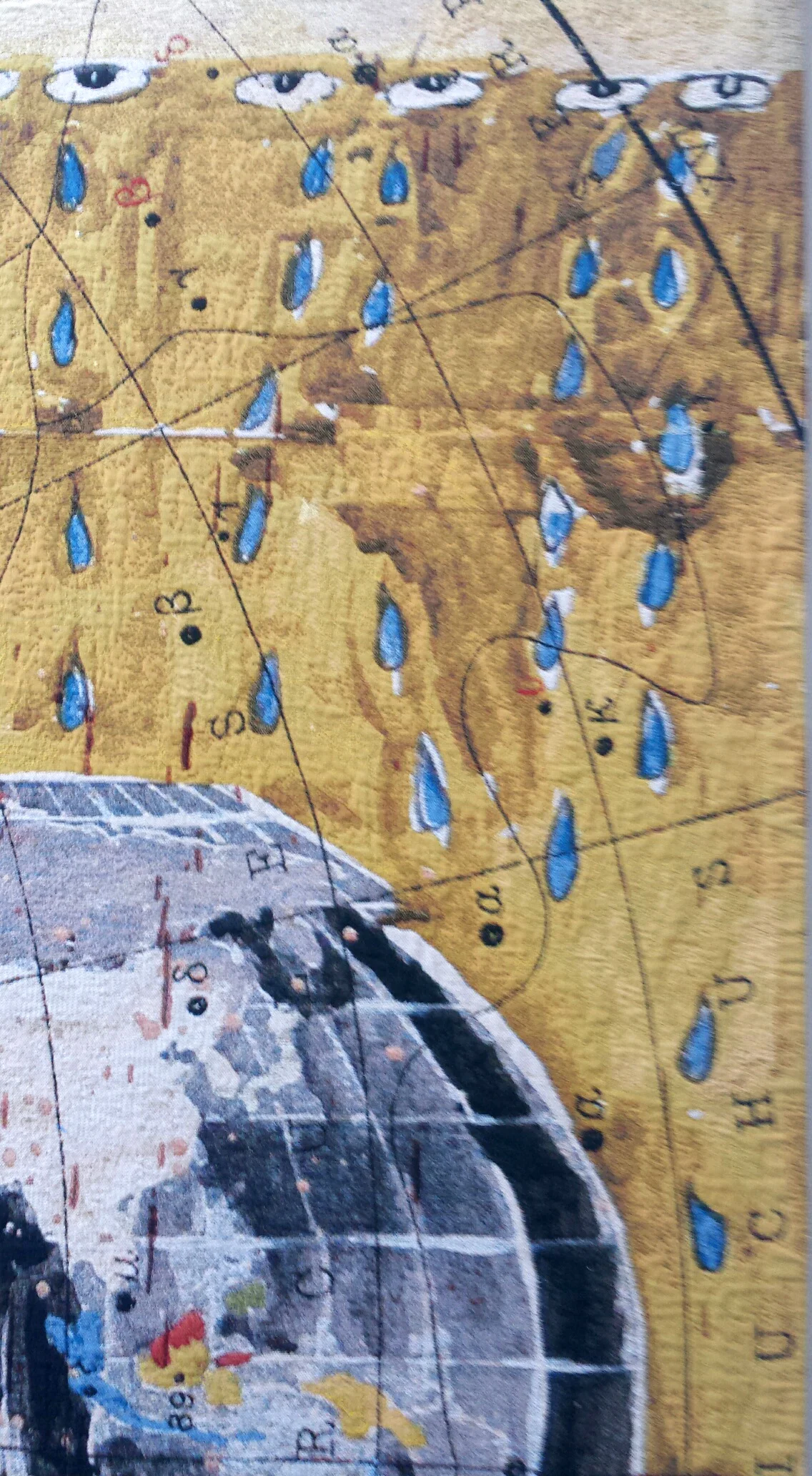 detail of a tapestry at magnolia editions