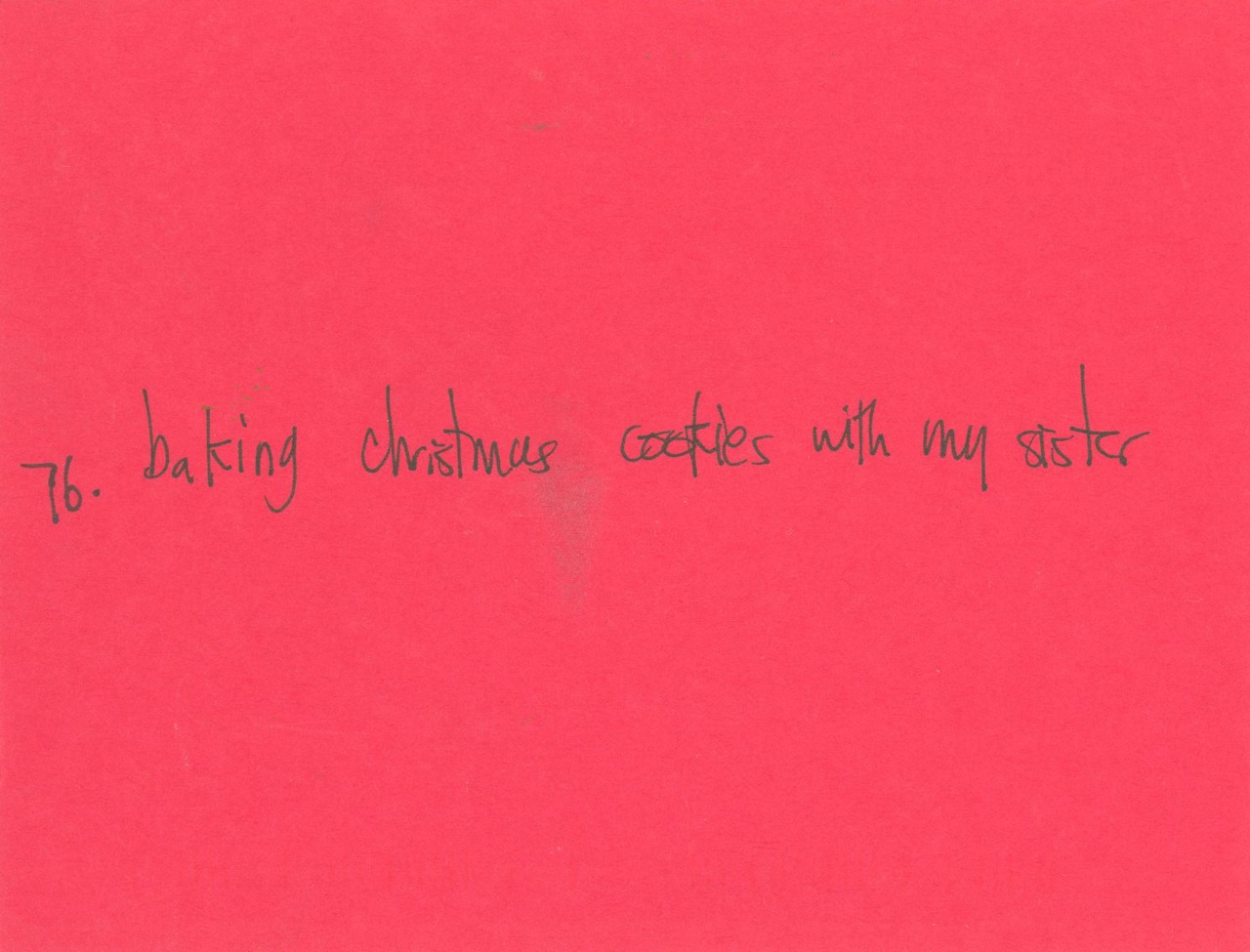 Keep Writing # 11 October 2009 # 3 1/2 x 5 inches. Handwritten on assorted paper. 100 things I miss about New Hampshire.