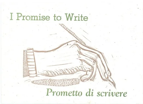 Keep Writing # 19 May 2010 collaboration with John Fitzgerald who printed this image and text from an Italian phrase I supplied as I prepared for a 2 month trip to Italy.