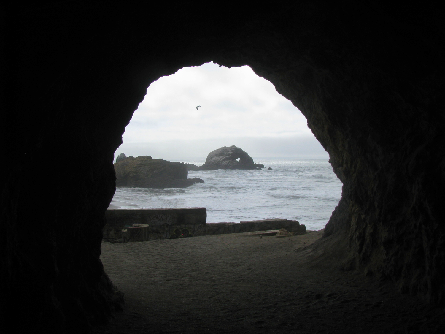 looking out from the cave (photo by andy)