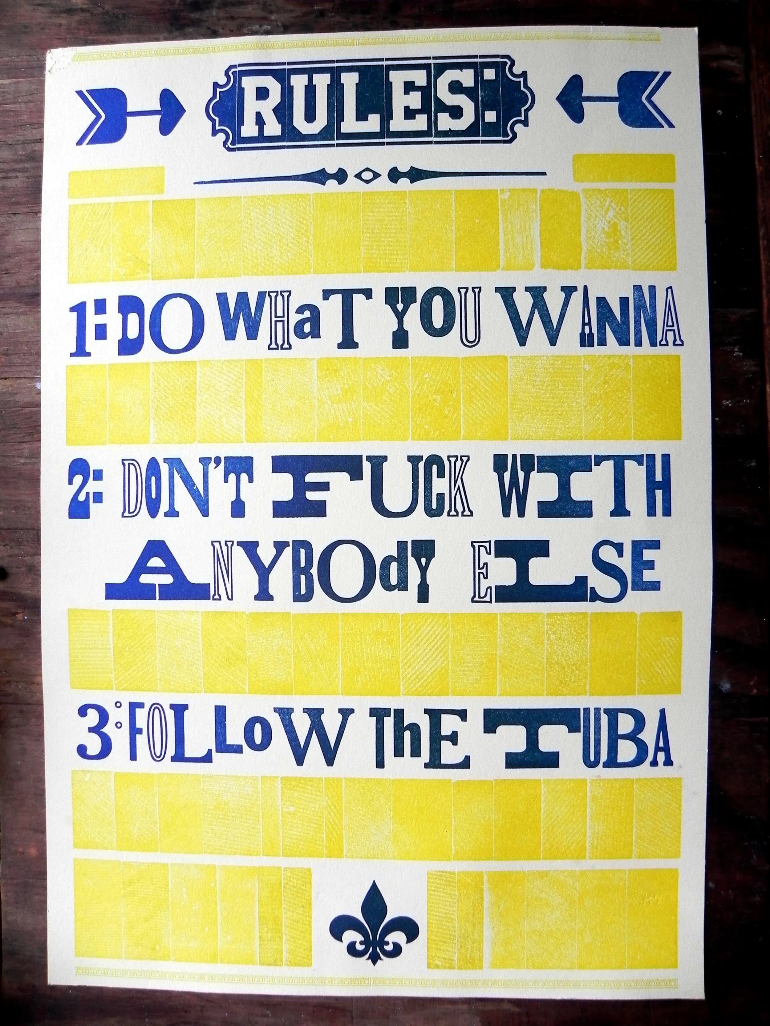 the rules/no rules from Taylor of Baskerville