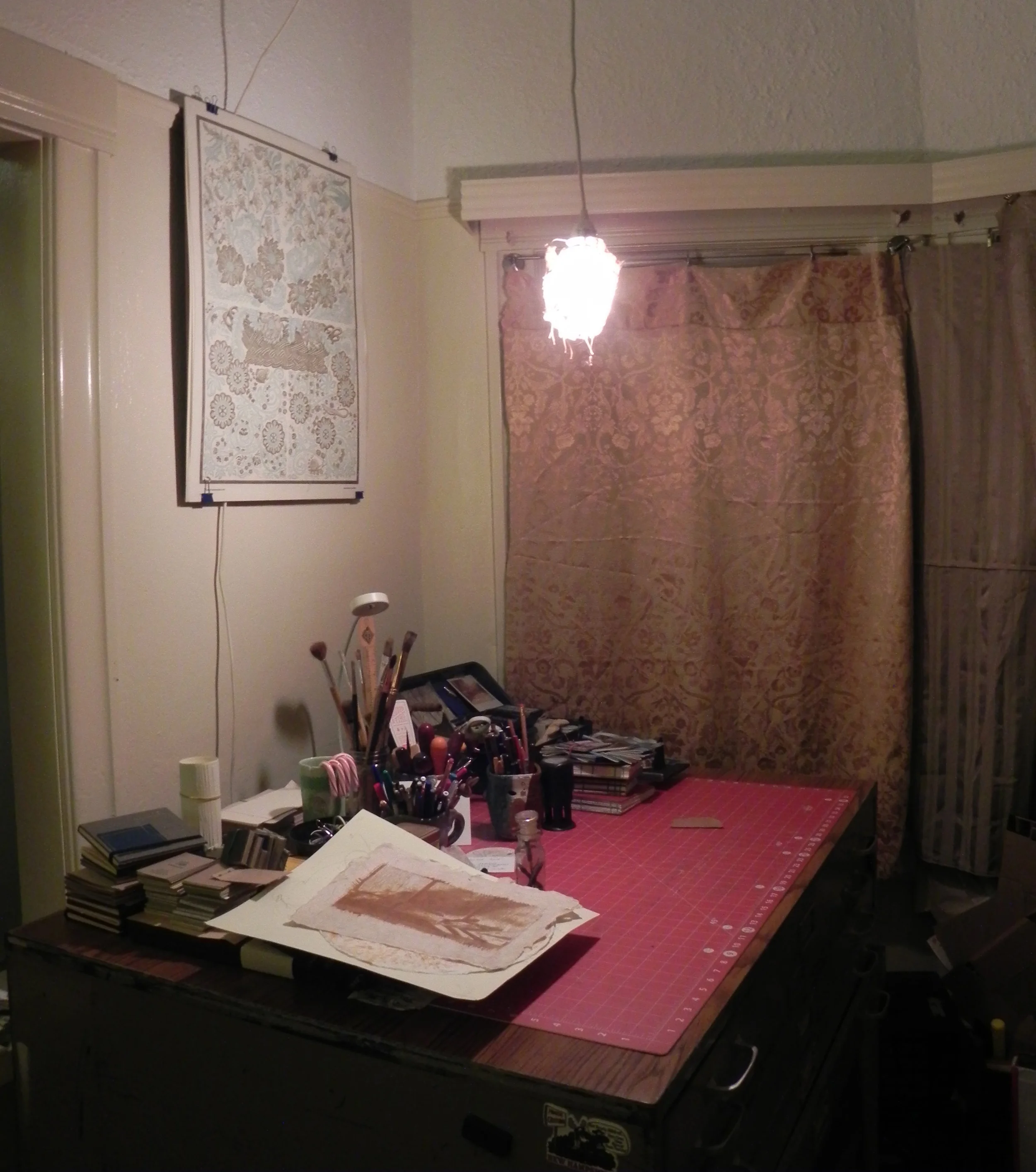 light over the work table! small victories 2015!