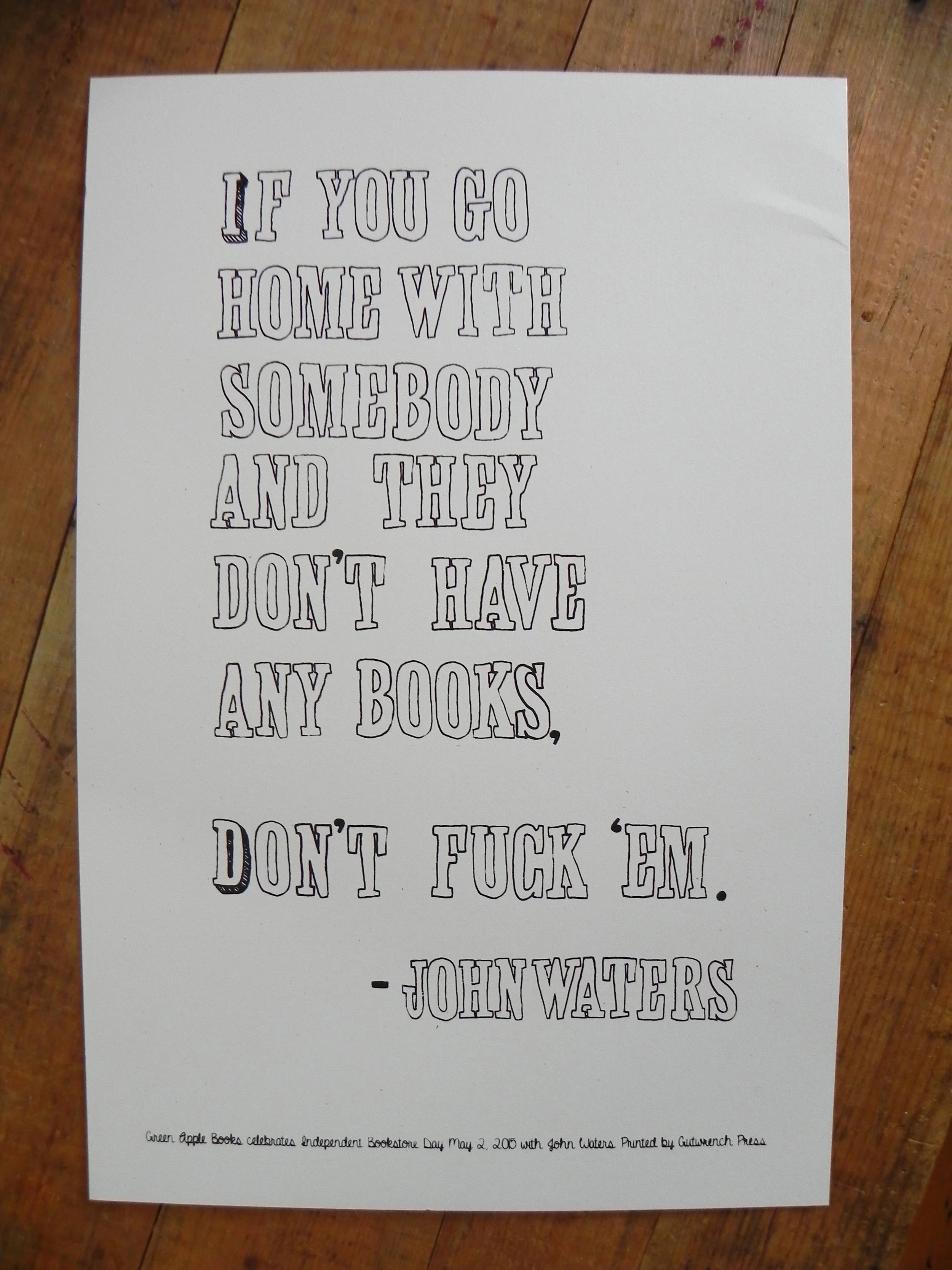 screen print created for california independent bookstore day