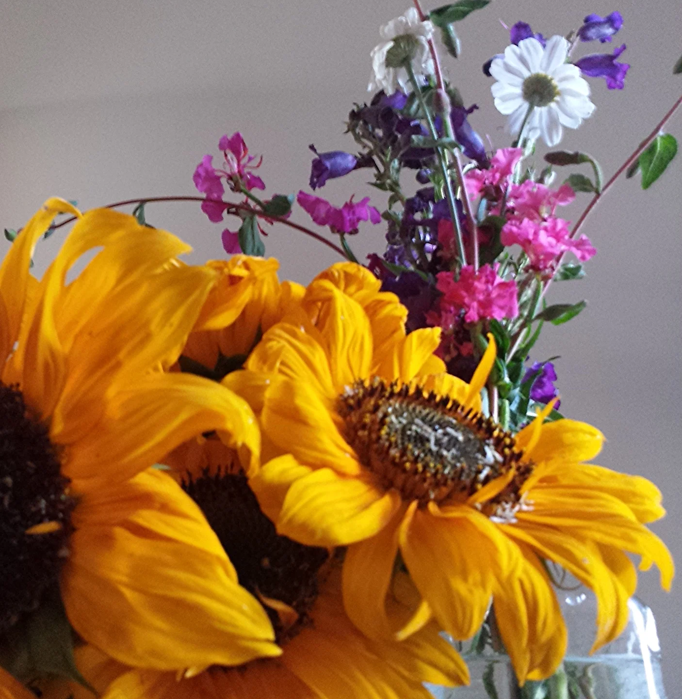 Farmstand flowers at home.