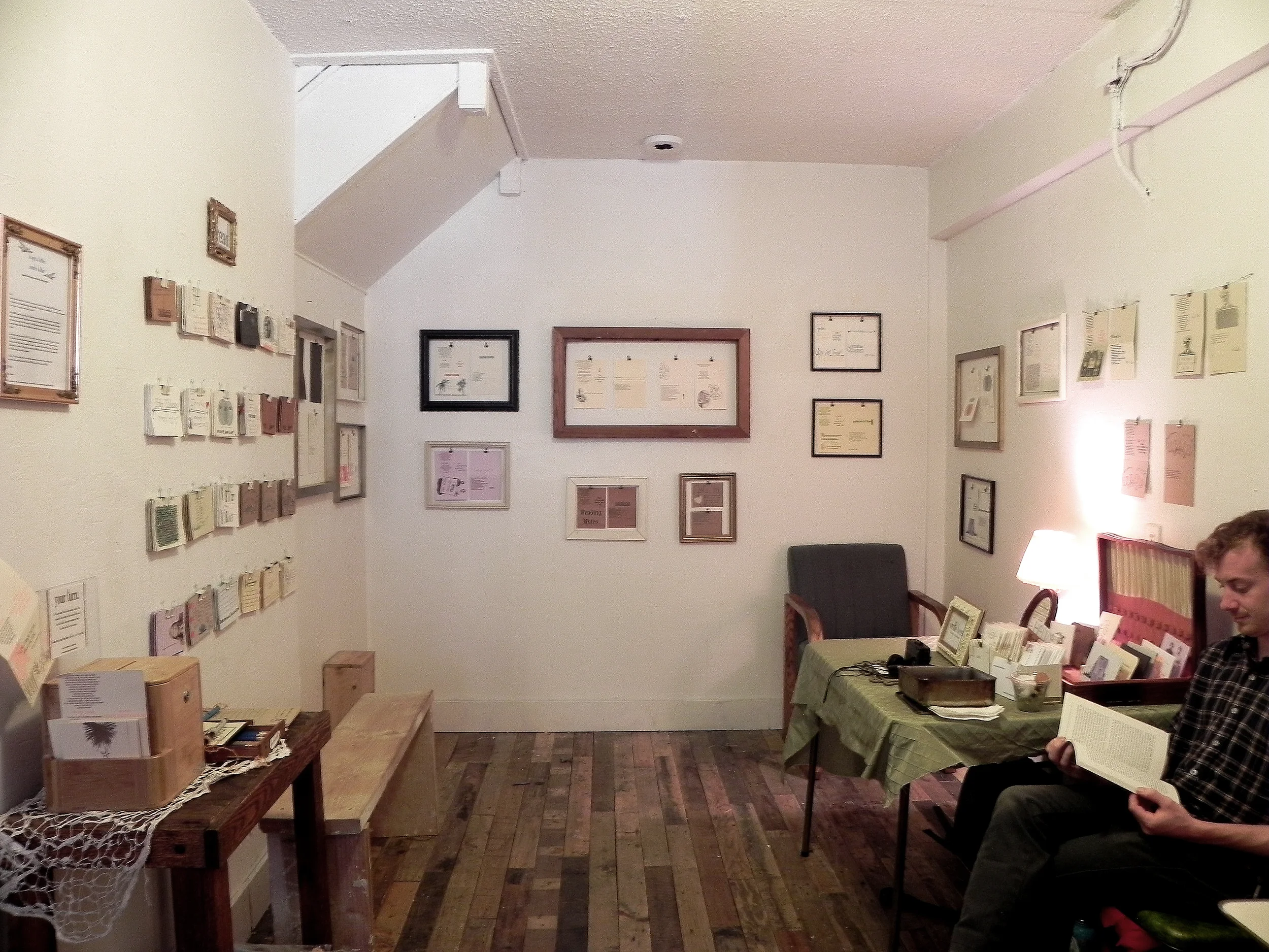 The back room gallery at EM Wolfman's