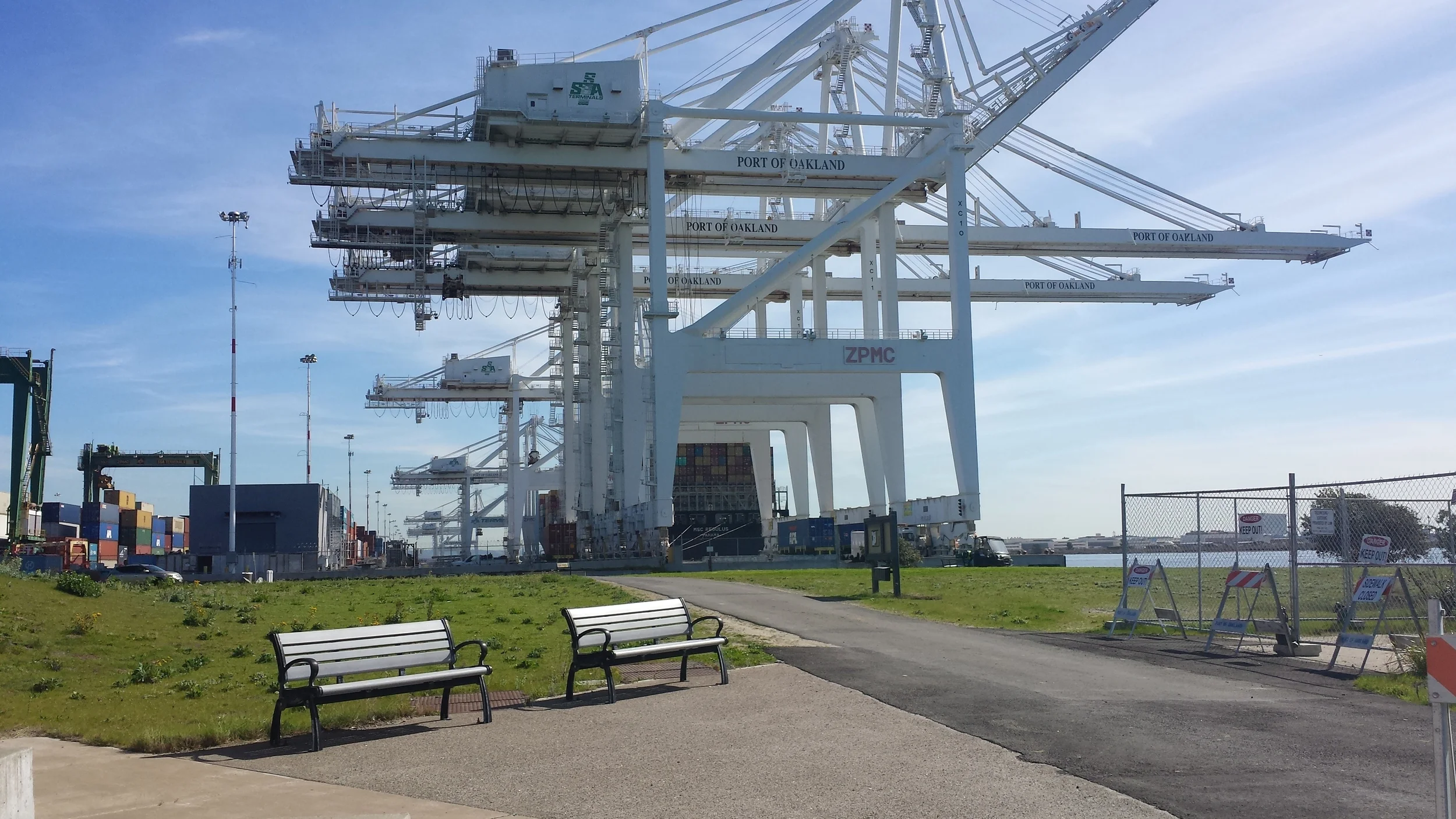 I love this weird park with its AT-ST walkers and grass