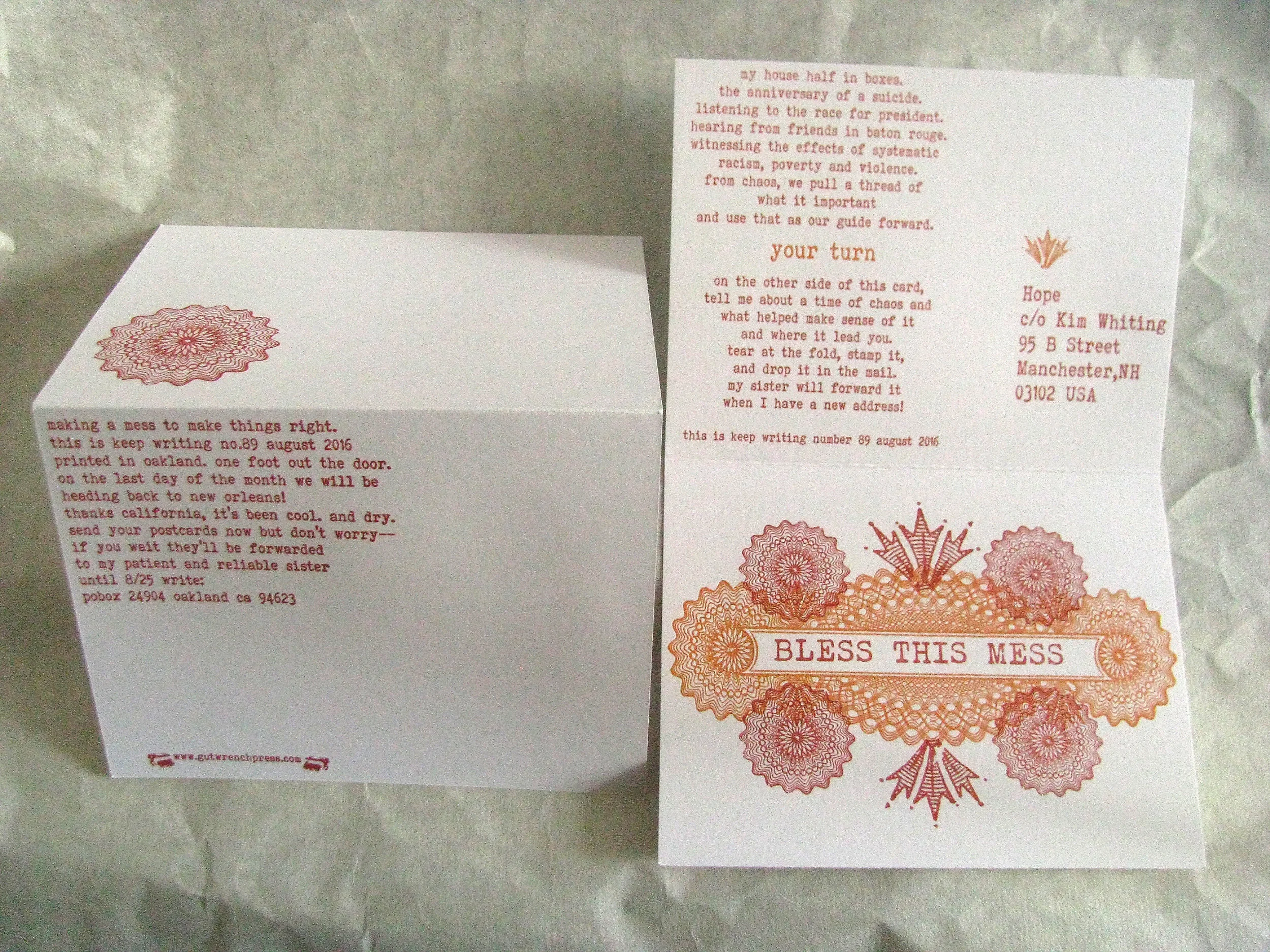 keep writing number 89 August 2016