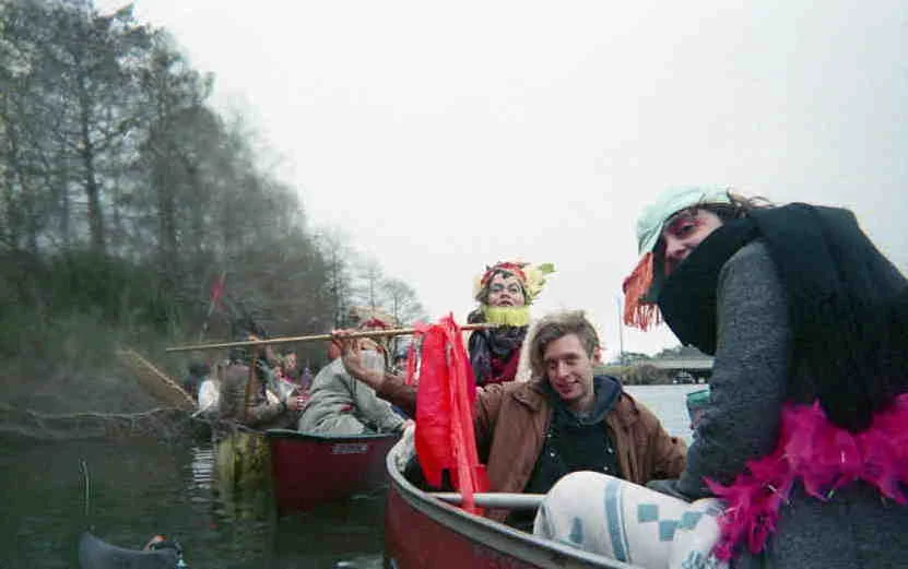 Holidays with friends. This is from a boat parade on Lundi Gras. My friends understand dressing up, sharing adventure and giving you plenty of space to be yourself.
