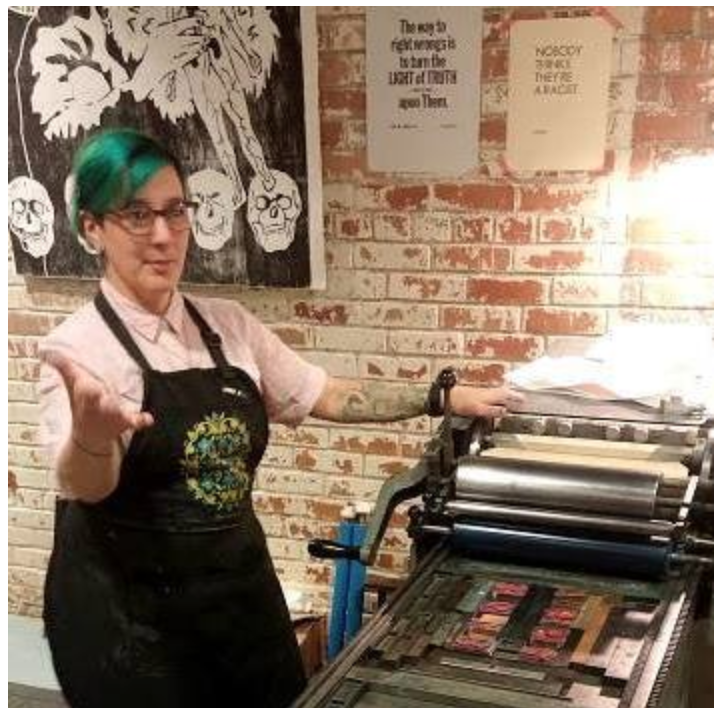 teaching at blackbird letterpress, baton rouge photo by mark martin