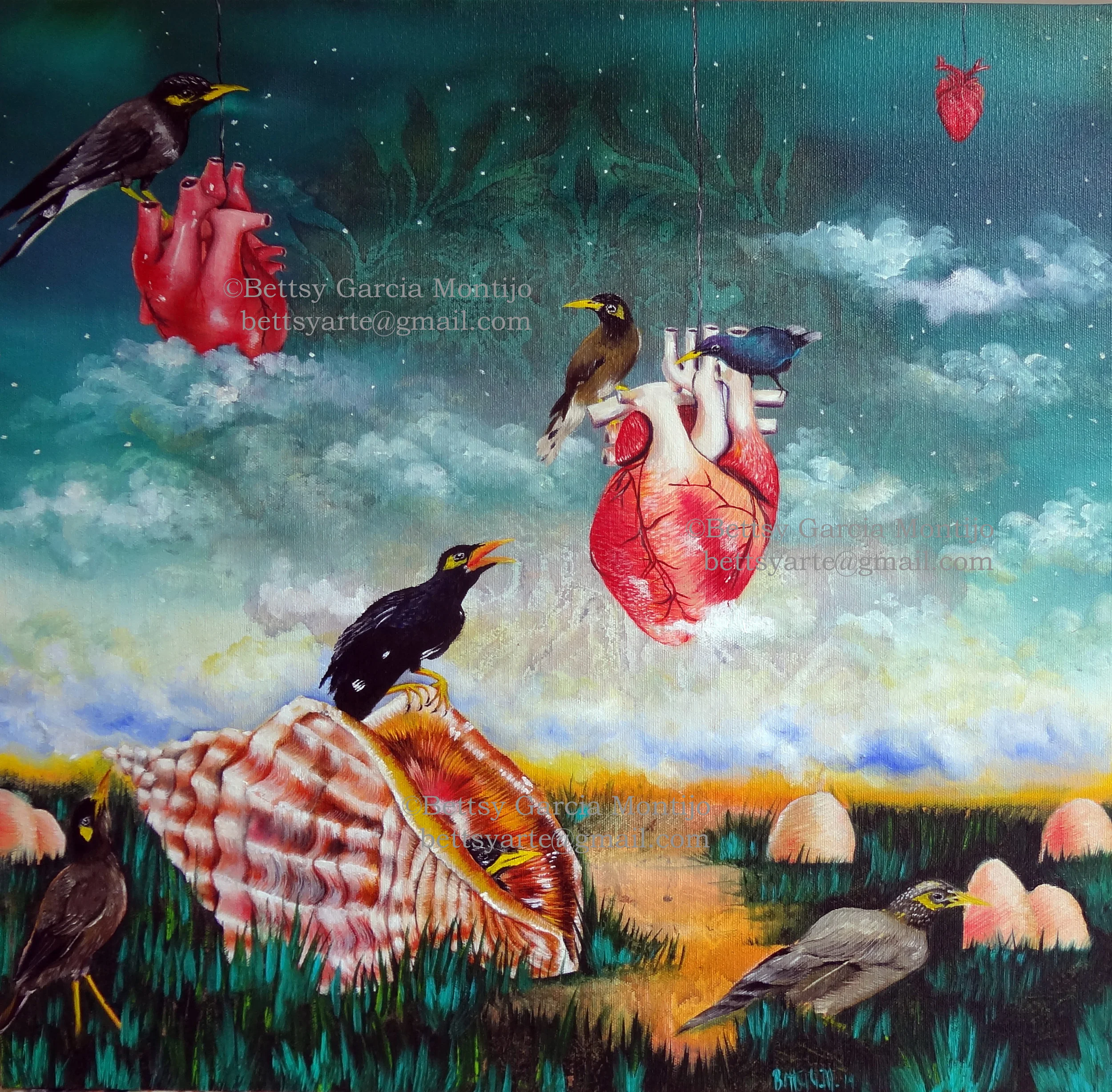 Pleasures and sorrows, oil on canvas, 50cm x 50 cm, 2014.