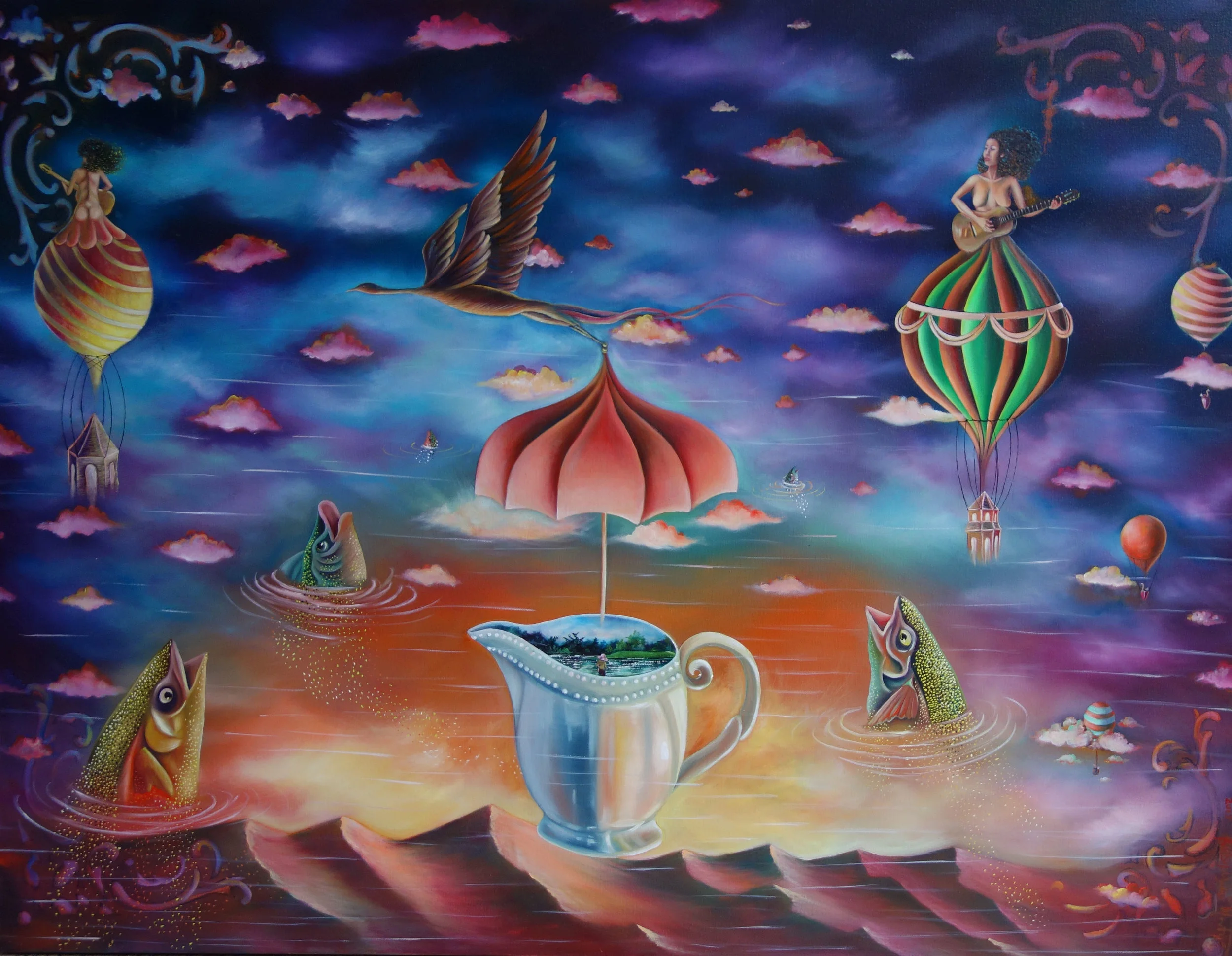 With your voice I get transported, oil on canvas, 90cm x 120cm, 2015