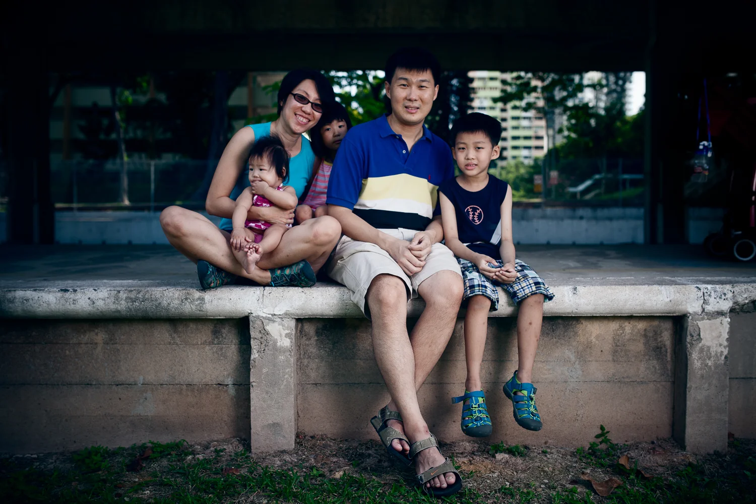 "Happiness is about waking up with my loved ones every morning, that is happiness!" - Christopher (far right) answering on behalf of the Chor family.