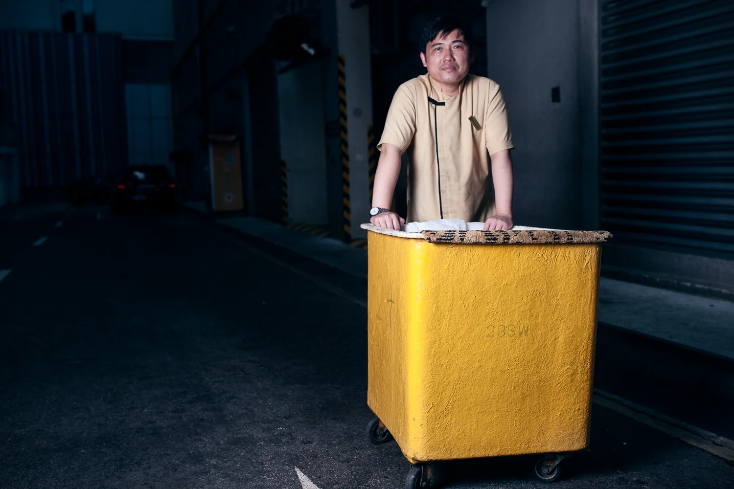 "I have worked here for almost twenty years now and I can say that happiness is all about having enough. If got job to do, got food to eat, got clothes to wear and a place to sleep .. that is enough for me and I will be happy enough." - Kok Kiong
