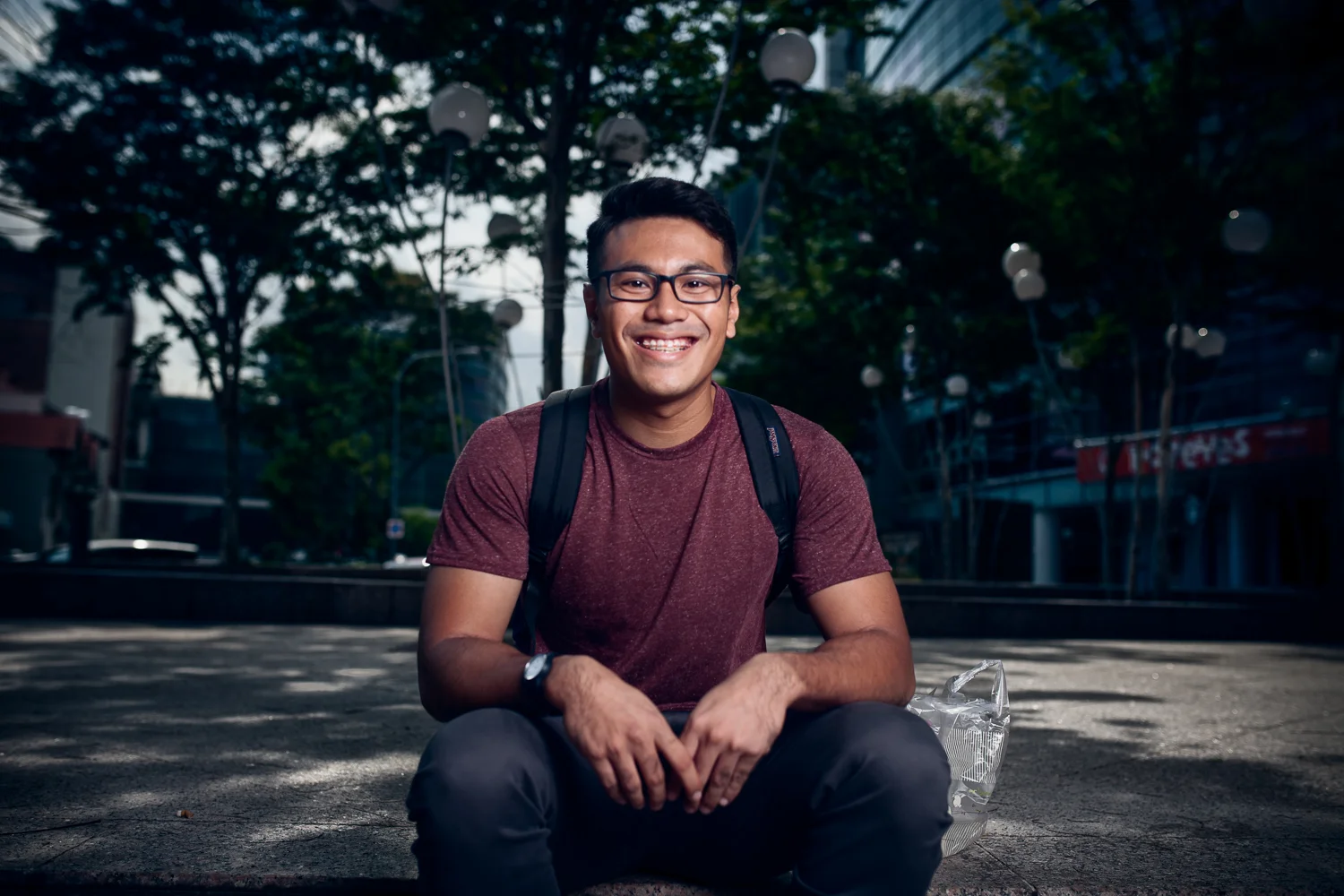 "I can tell you what is not happiness to me instead ... People frowning everywhere around me. I don't know, maybe it is just a Singaporean thing where people are not as smiley as they should be. Especially for me right now where I am serving my military conscription and a lot of the guys under me always complained about having to go back into camp. So I will always try to make them feel welcome and when I see the smile on their faces .. then that gives me the happiness in return." - Ifwat