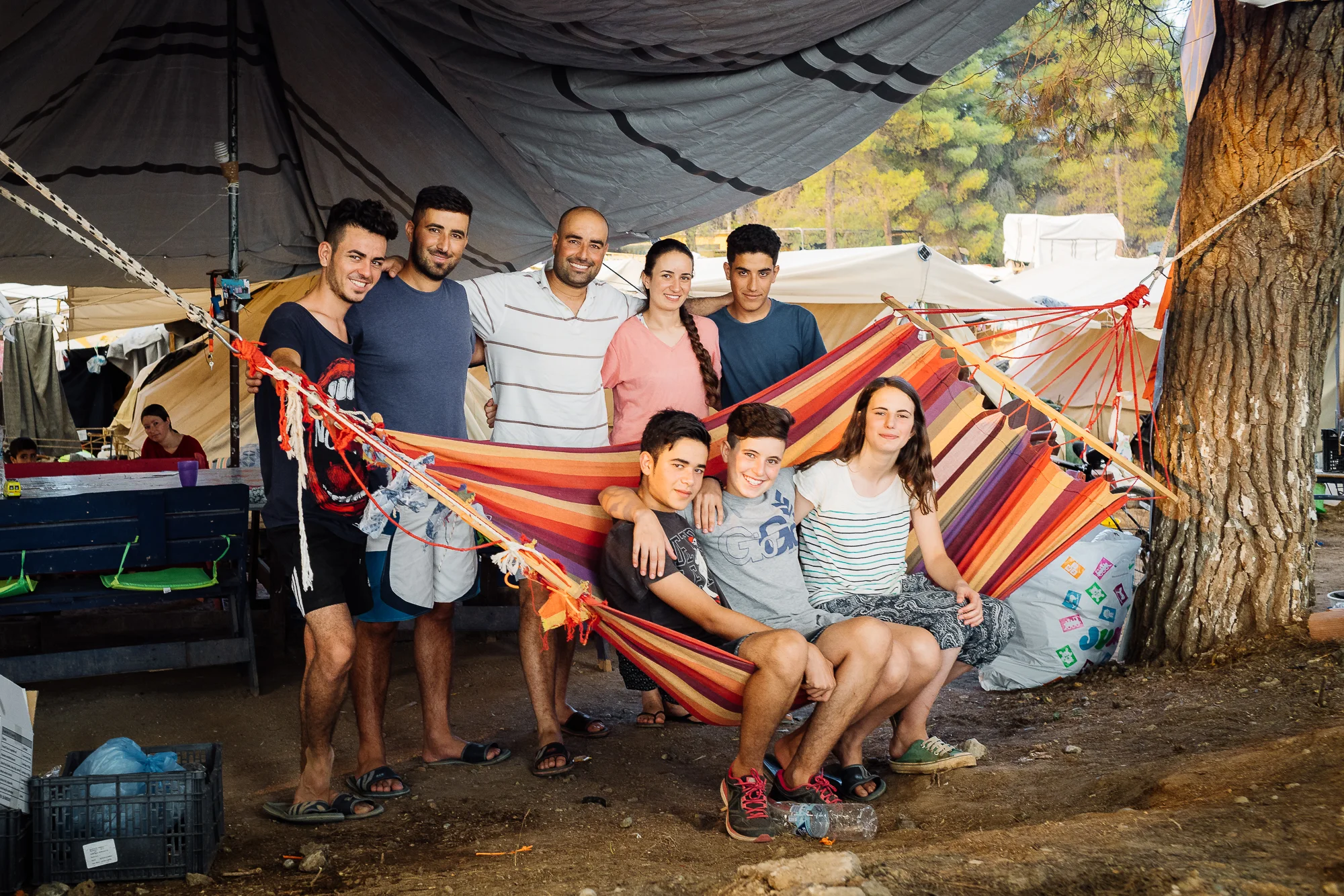 A part of the big Noh family in Ritsona Camp.