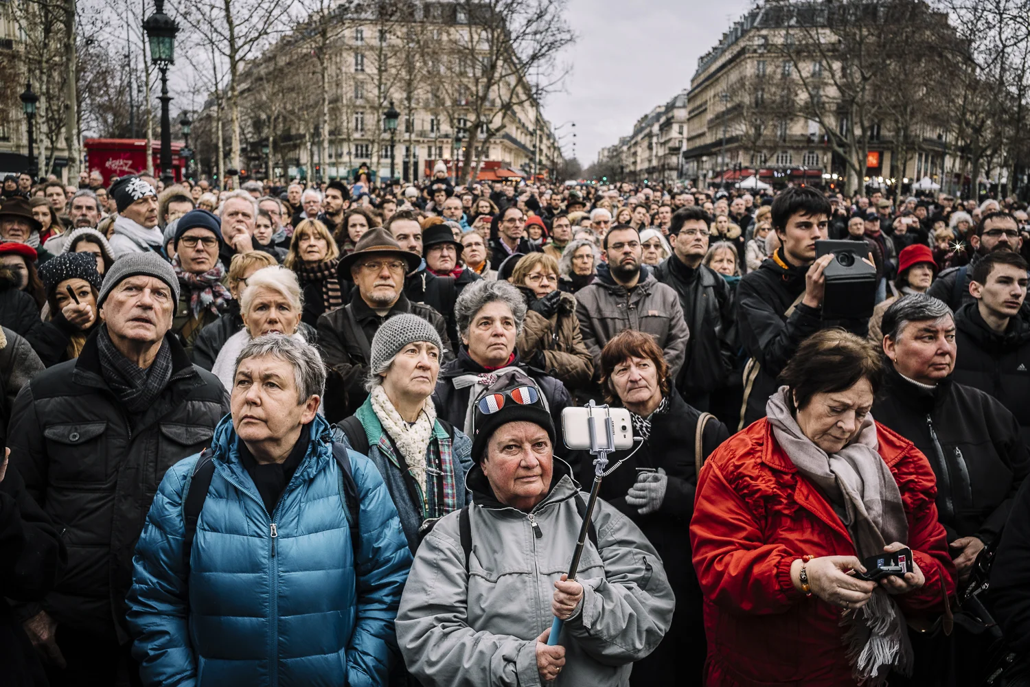 Commemorative Ceremony for Paris Attack Victims. Place de la République, Paris, 2016