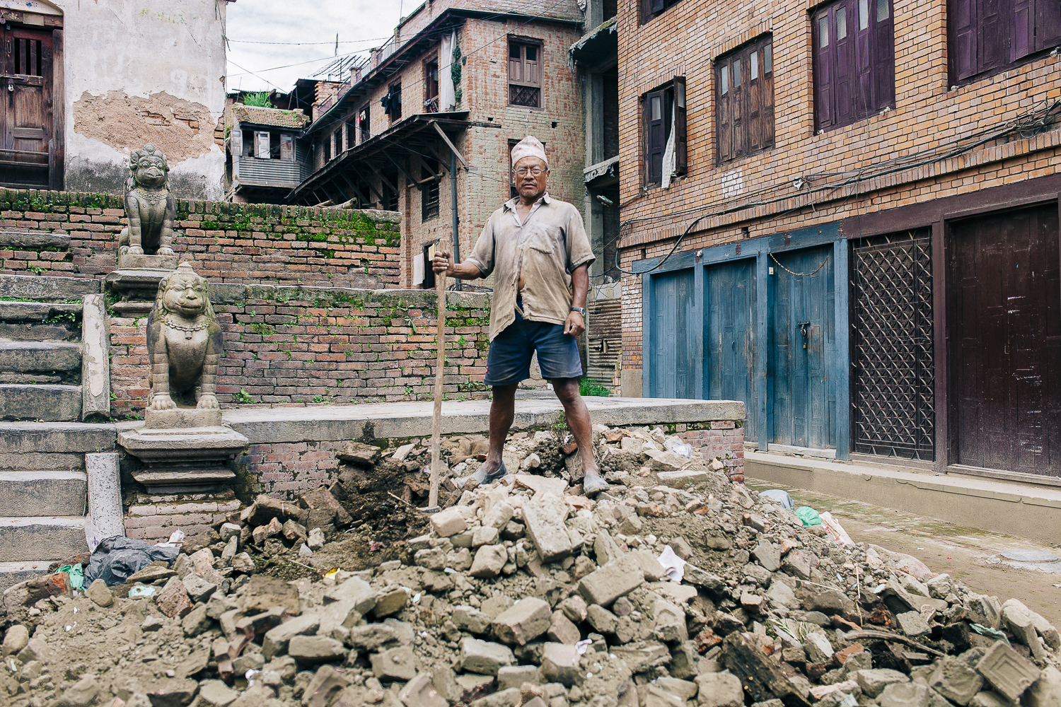  Survivors of Nepal twin earthquakes. Nepal, 2015 