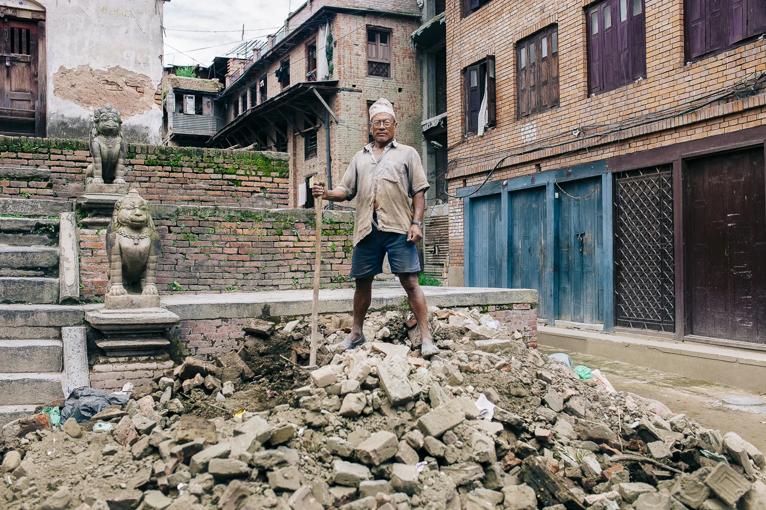 Survivors of Nepal twin earthquakes. Nepal, 2015