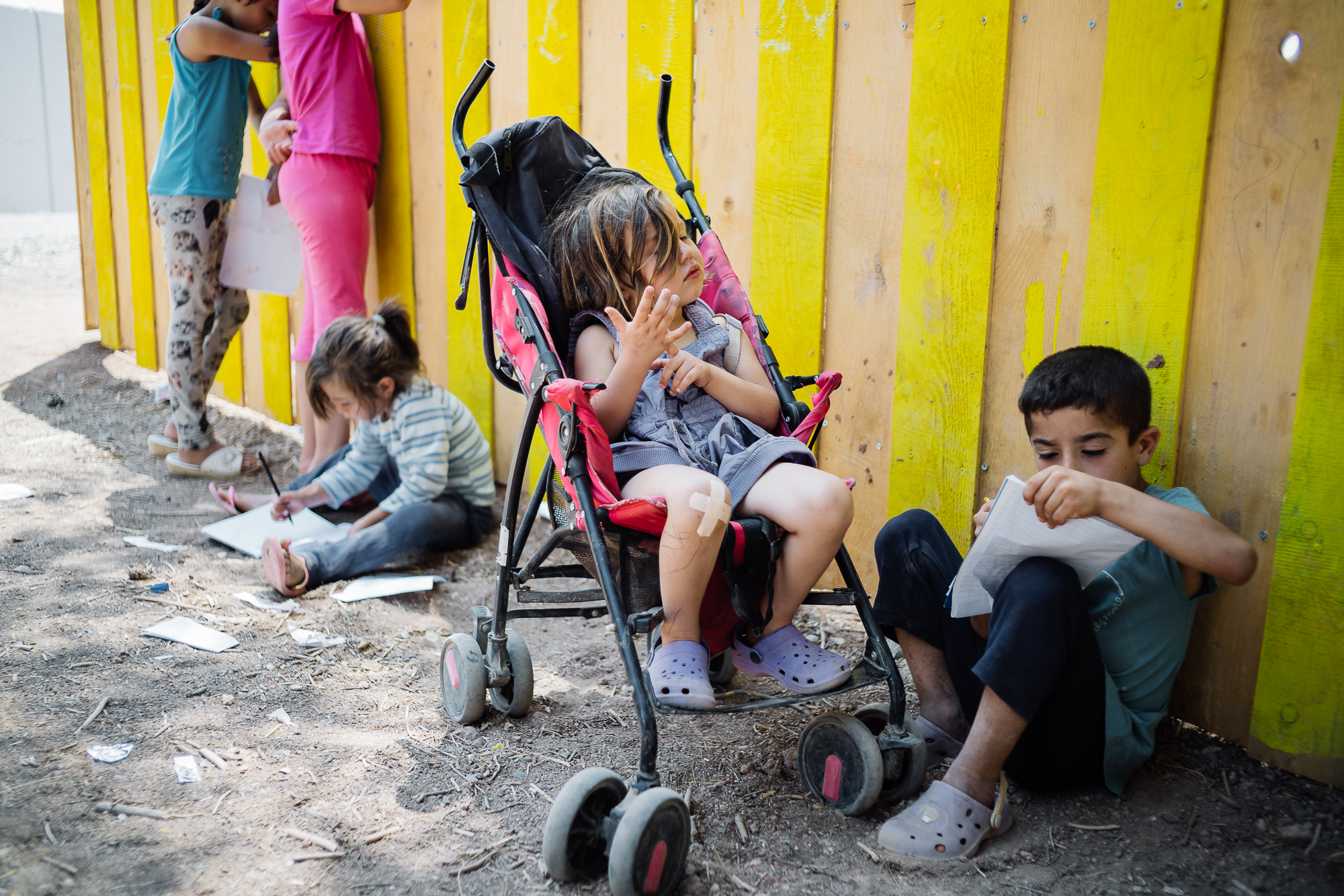  Suddenly, a loud cry pierced through the silence. It is Kurdistan. She just scrapped her right knee after knocking over a small pothole and Om Hassan is trying to console her but the wailing doesn’t want to stop. So when she spots me from afar, she 