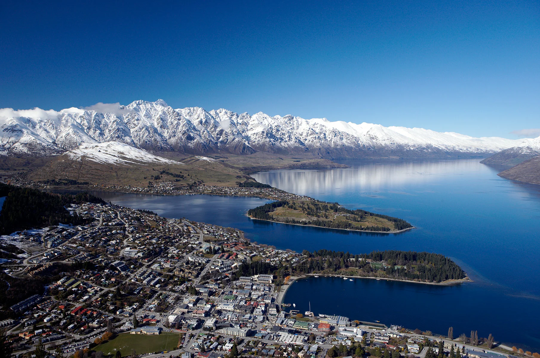Winter scene in the snow, Queenstown. New Zealand.