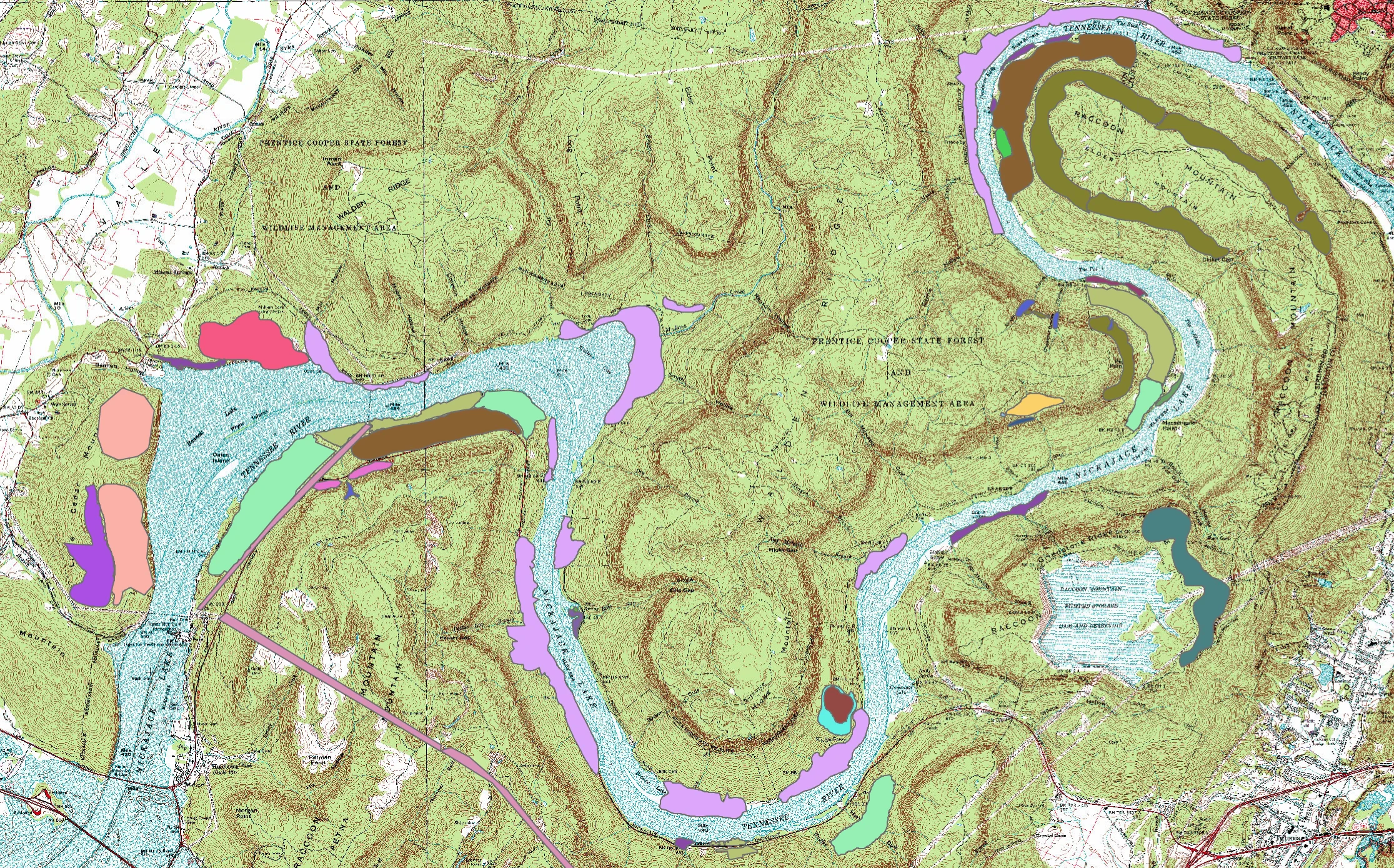 IN PROGRESS: Ground-Truthed Ecological Communities of the Tennessee River Gorge as of June 1, 2015