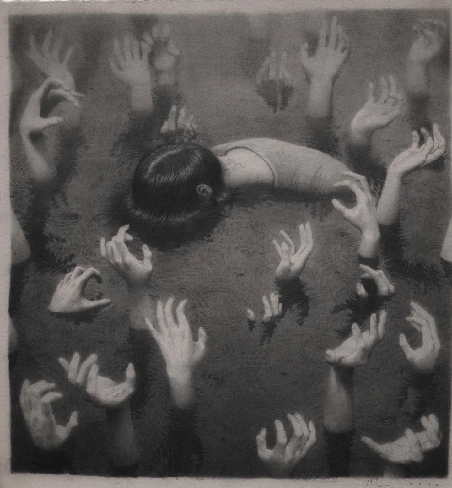 Rescanned this one, really like how it looks. Prints coming soon, if you want to catch them you gotta be on my mailing list on my website :) The ripples were so much fun to draw!