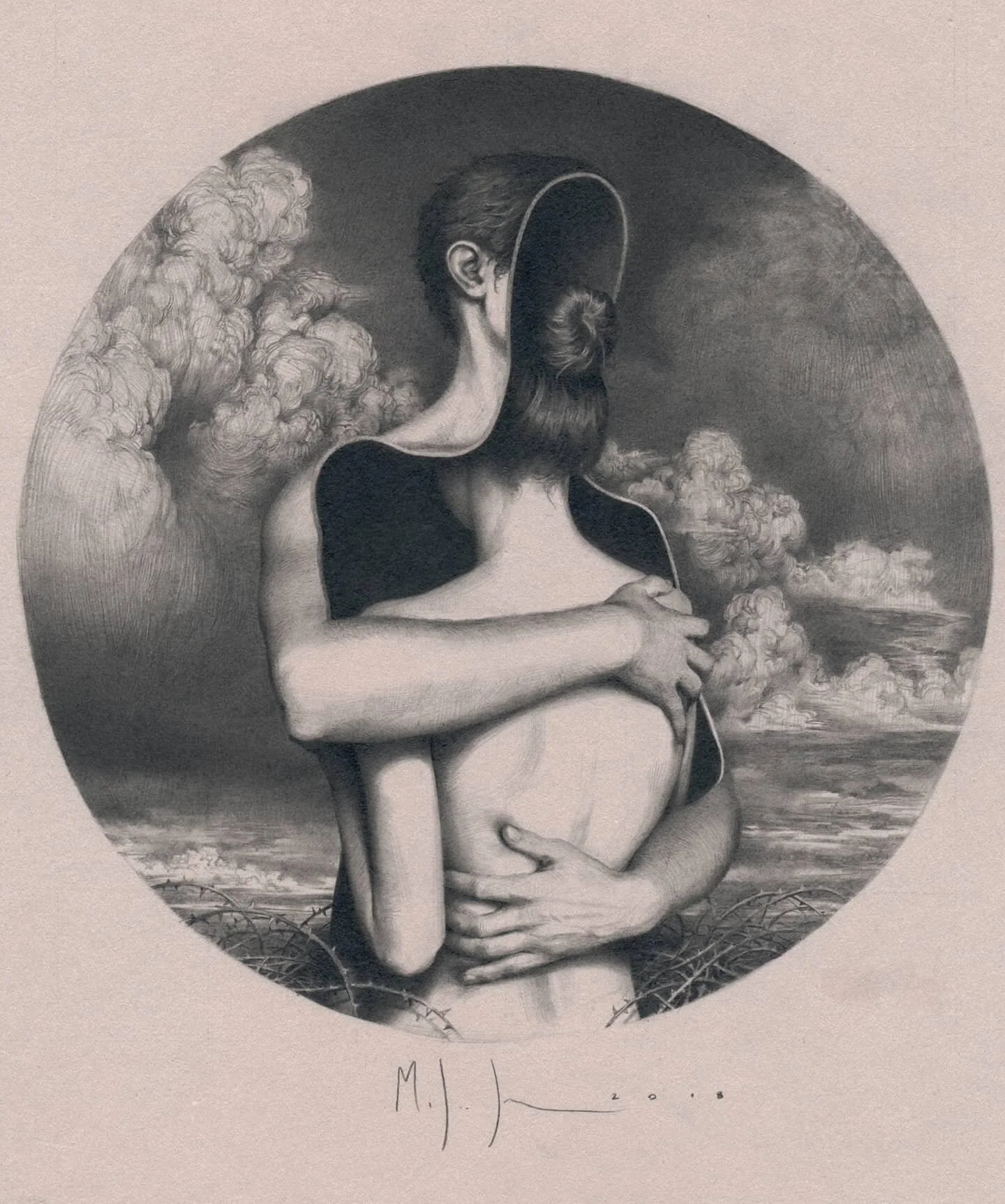 Shelter, graphite on Stonehenge, 2018