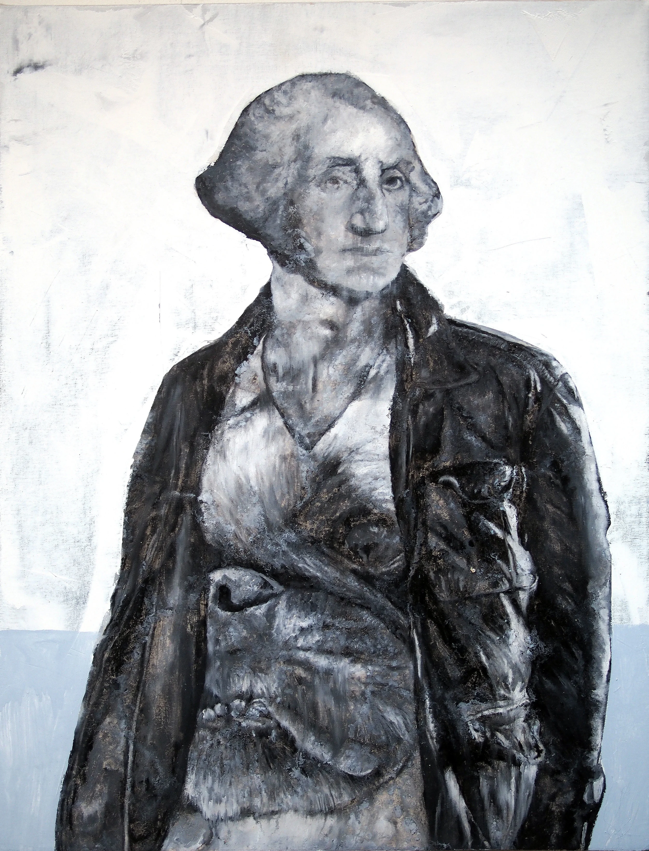 george washington painting with pug