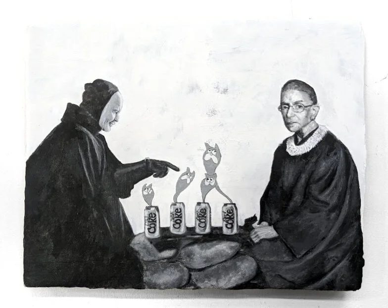 RBG Ruth Bader Ginsburg artwork cause of death collar art