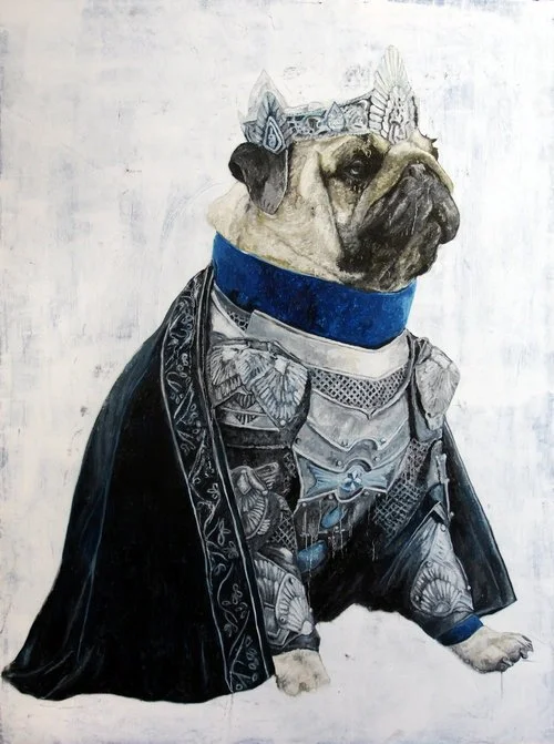 pug painting oil hyper realist animal portrait