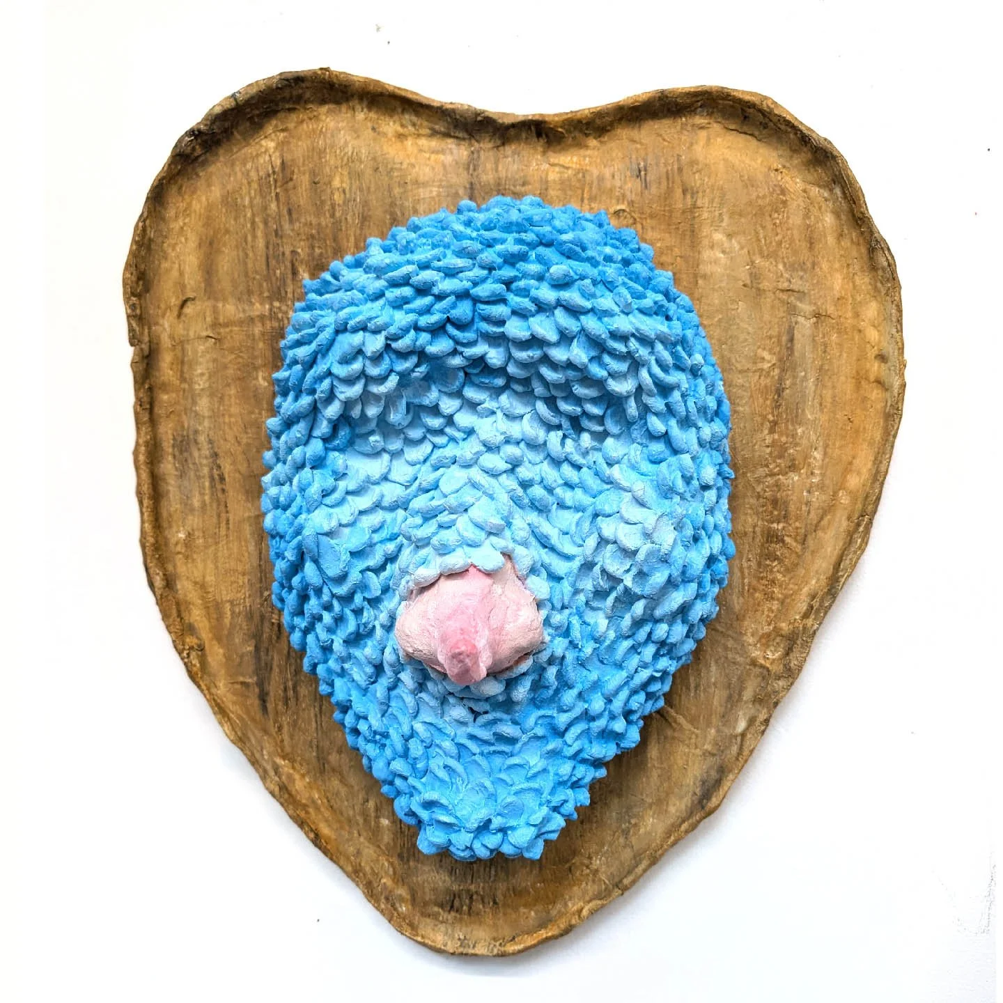 Mask, Paper Mache Foam Acrylic, 20x20, 2024