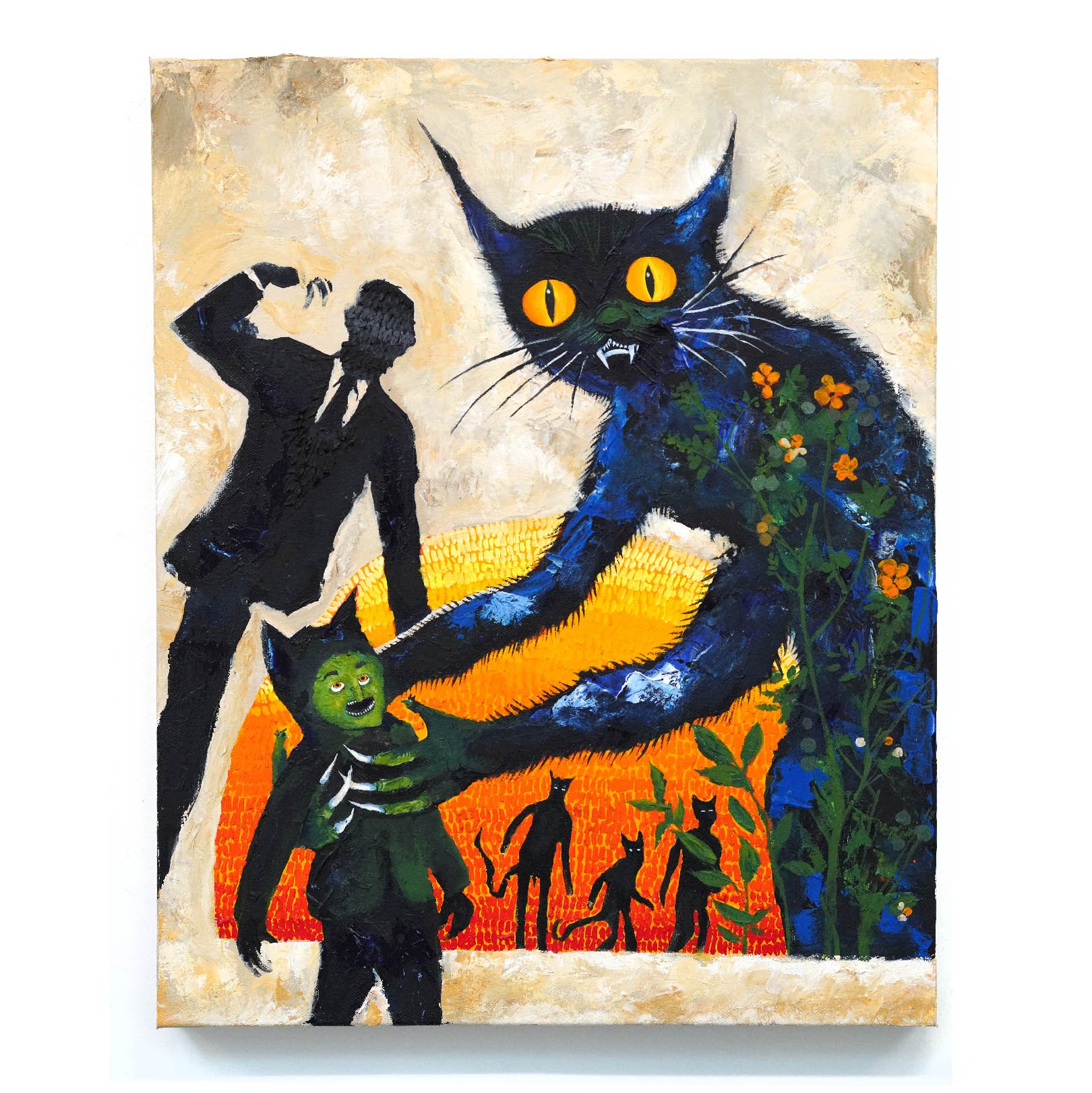 Shadow Figure, Acrylic On Canvas, 16x20, 2024