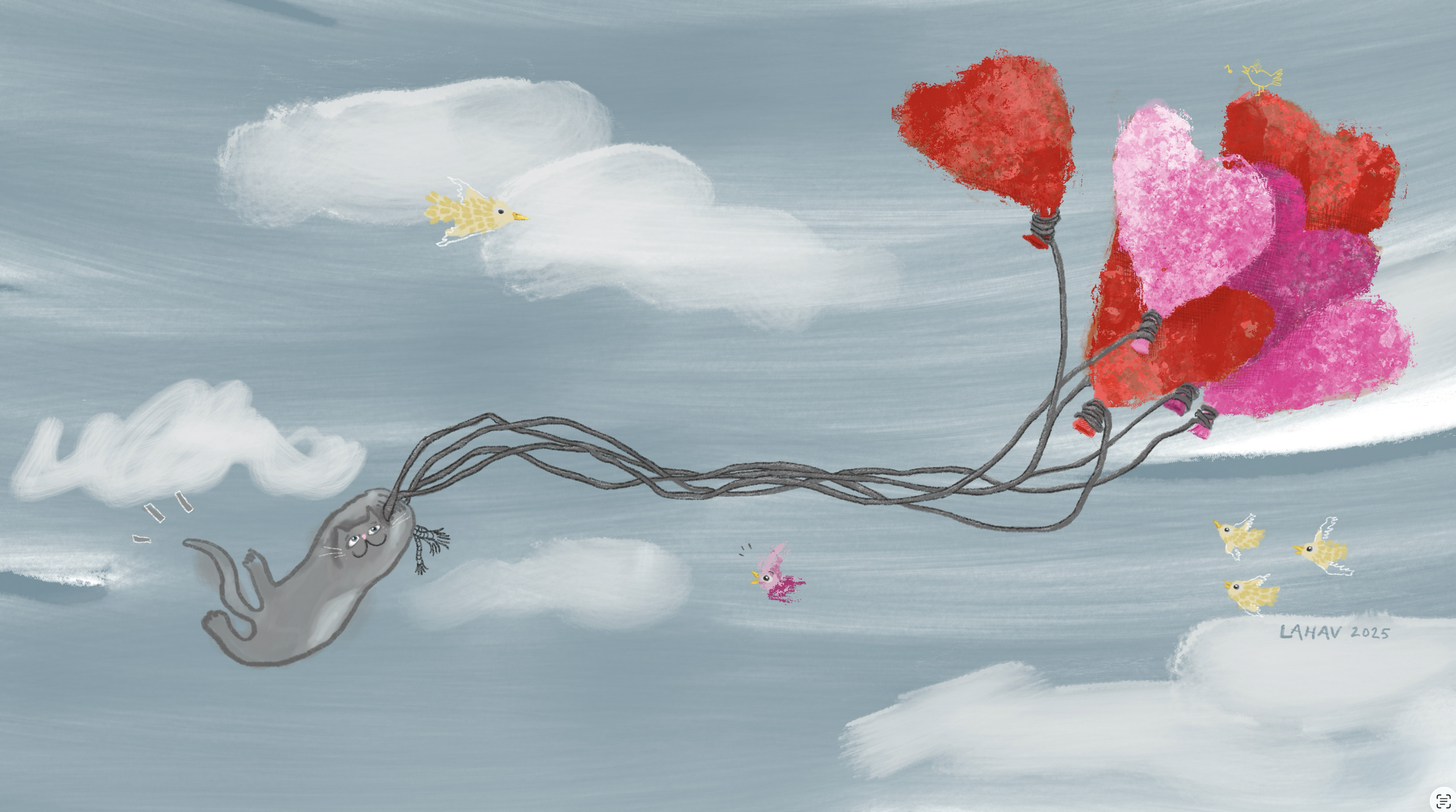 CAT-BALLOON-VALENTINE-ILLUSTRATION-DRAWING-ART-PRINT