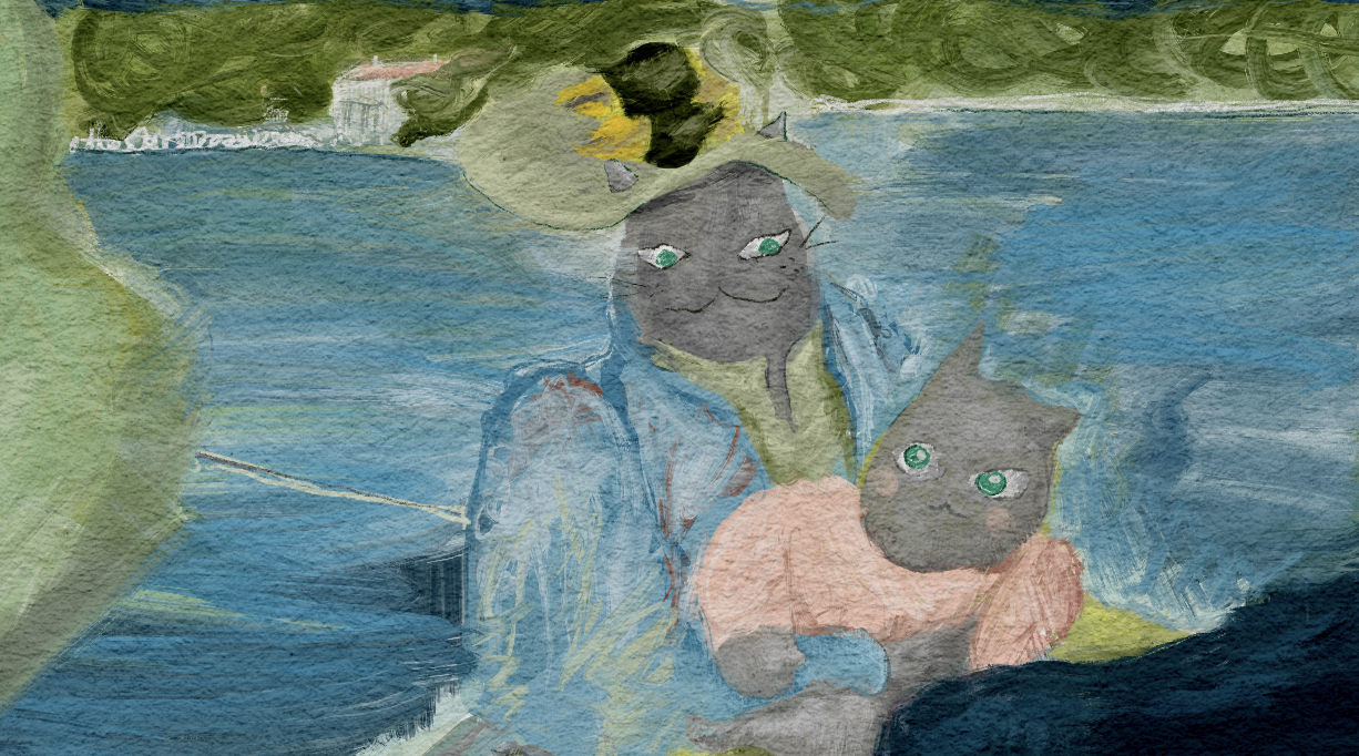 MaryCassat-Boating-fun-childrens-cat-illustration-detail.png
