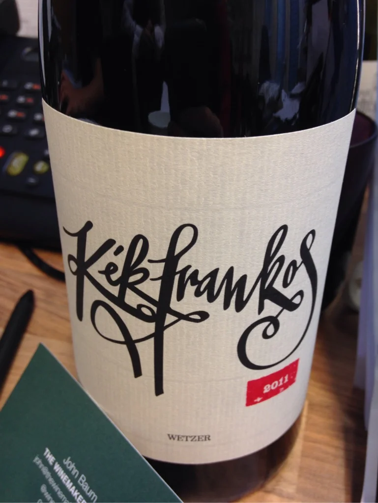 2011 Peter Wetzer Kekfrankos from Sopron, Hungary