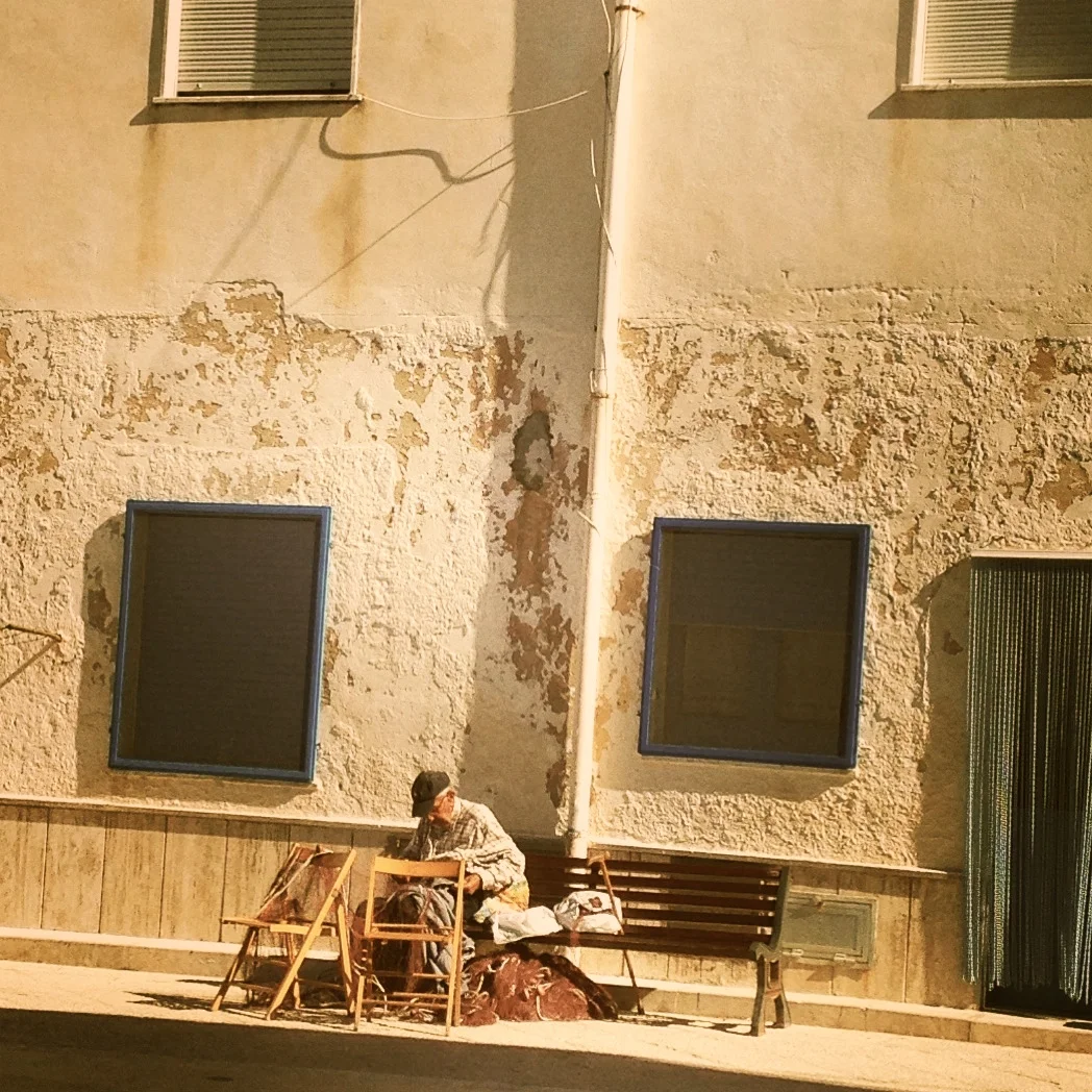 Mending fishing nets on the Sicilian island of Marettimo