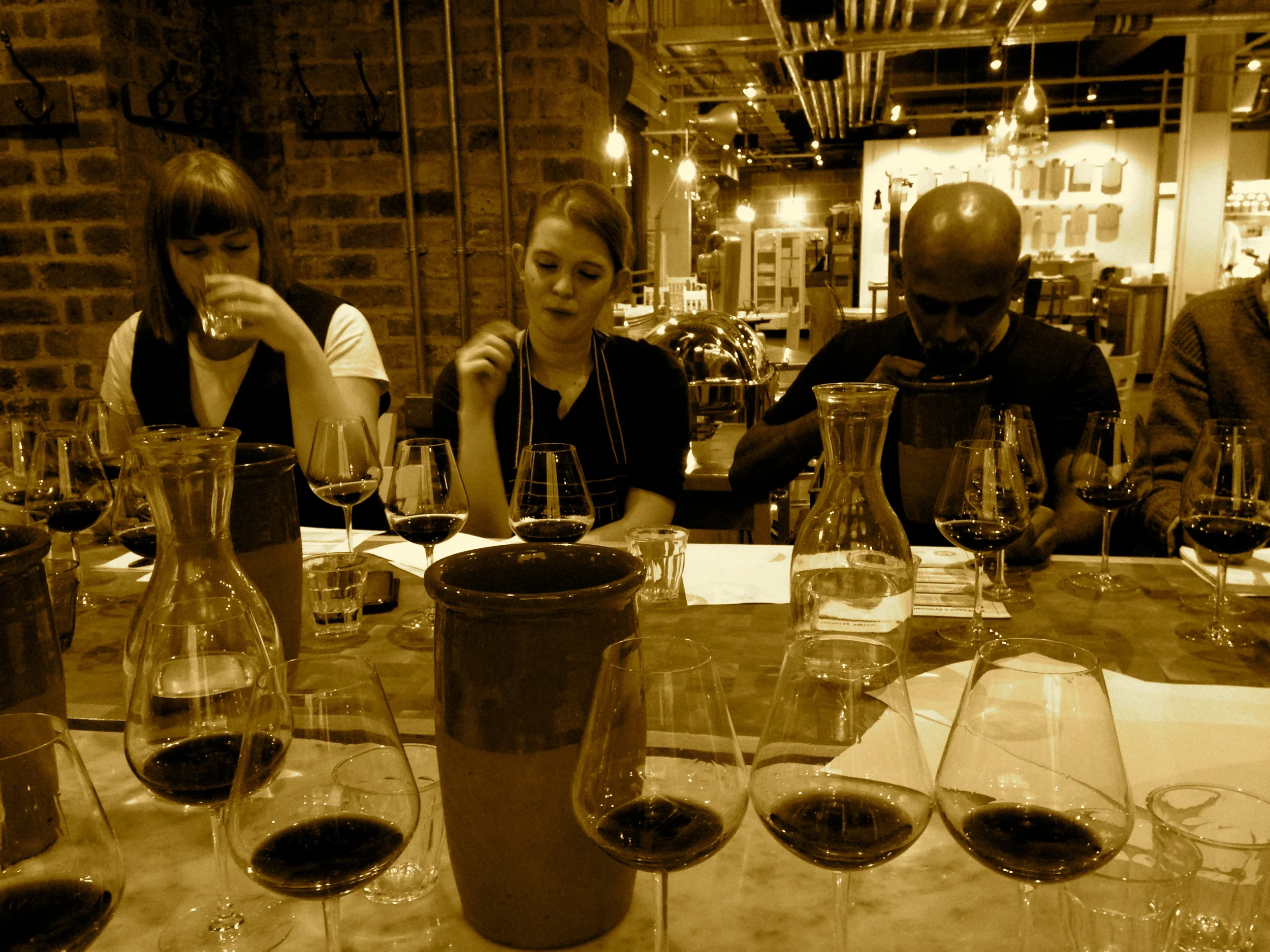 Wine training at Grain Store, Kings Cross, London