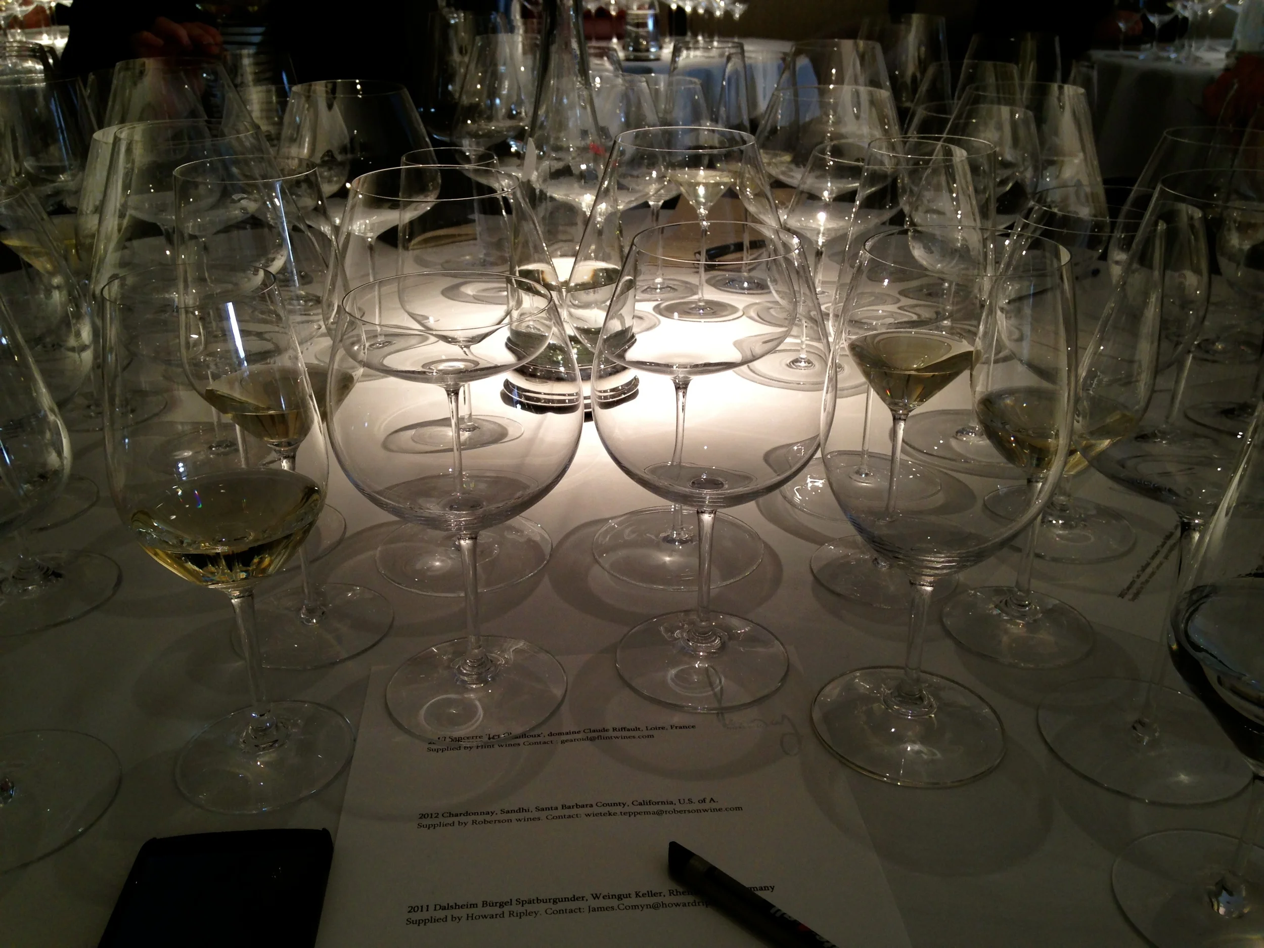 glass symposium at Restaurant Gordon Ramsay, London