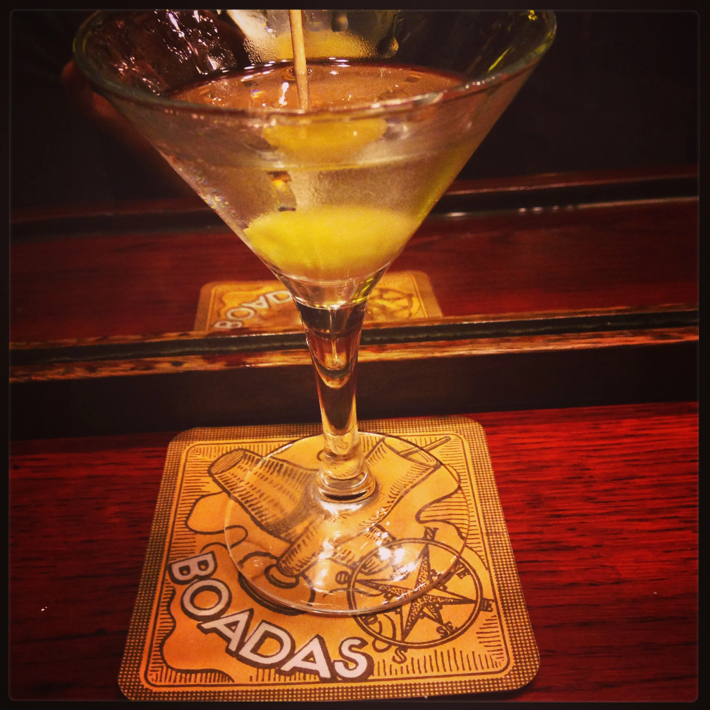 Dirty Gin Martini at Boadas in Barcelona