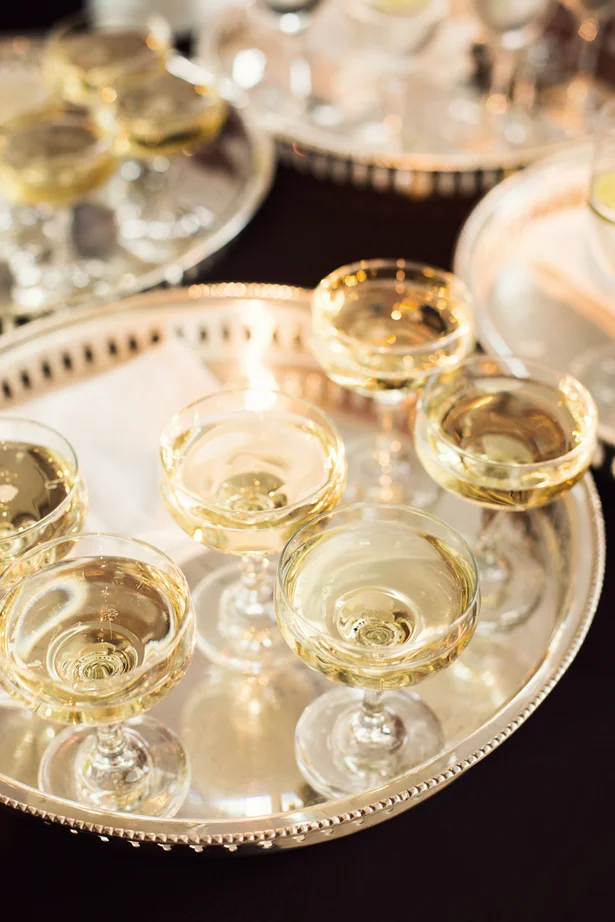 Champagne served in Coupette glasses