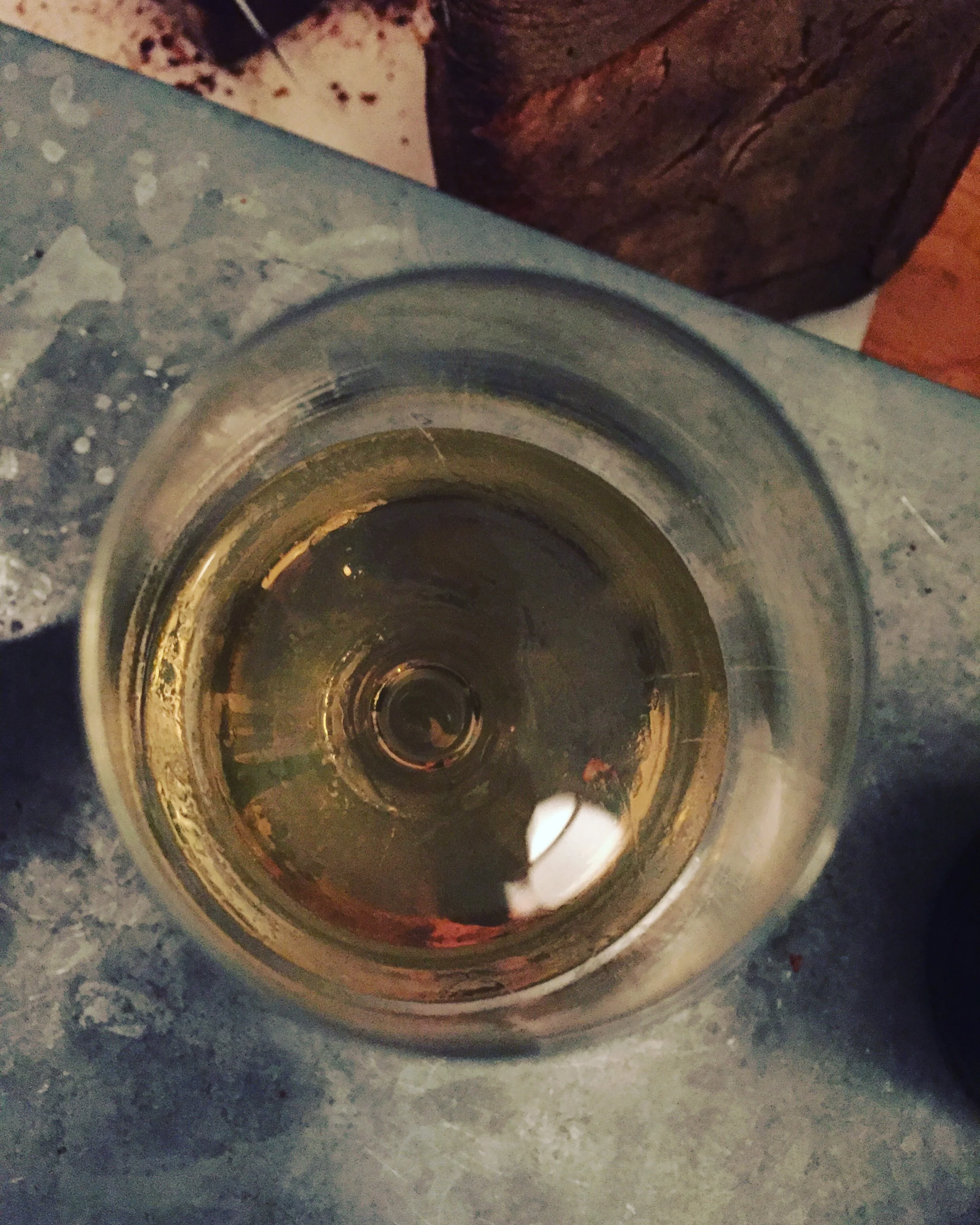 Drinking orange at Le Cave a Michel