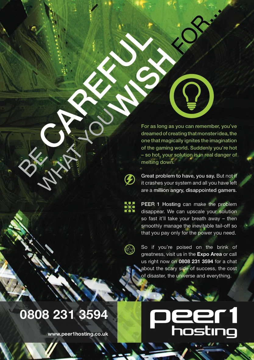 An A4 ad for a games expo brochure