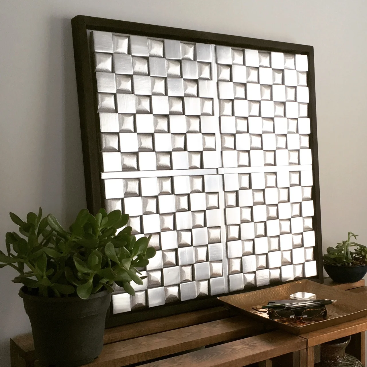 study in silver mosaic
