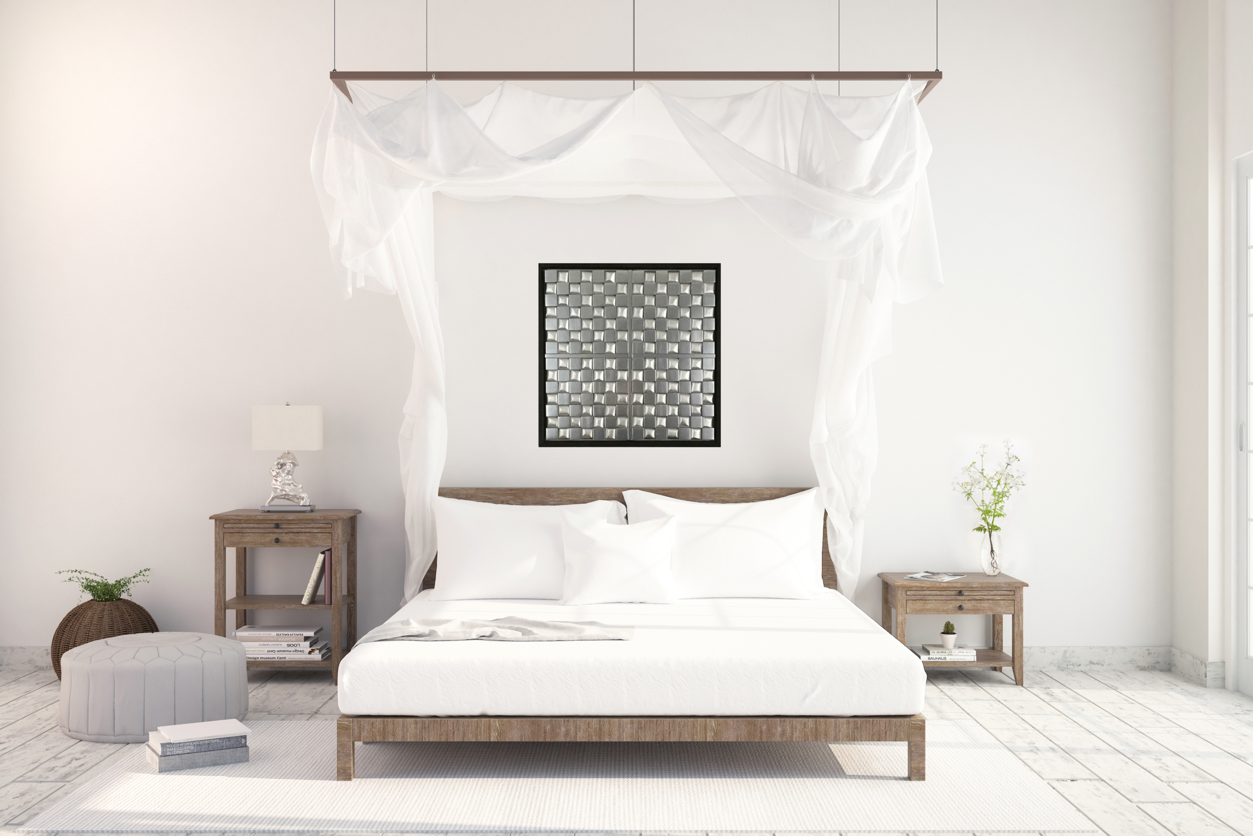 study in silver mosaic