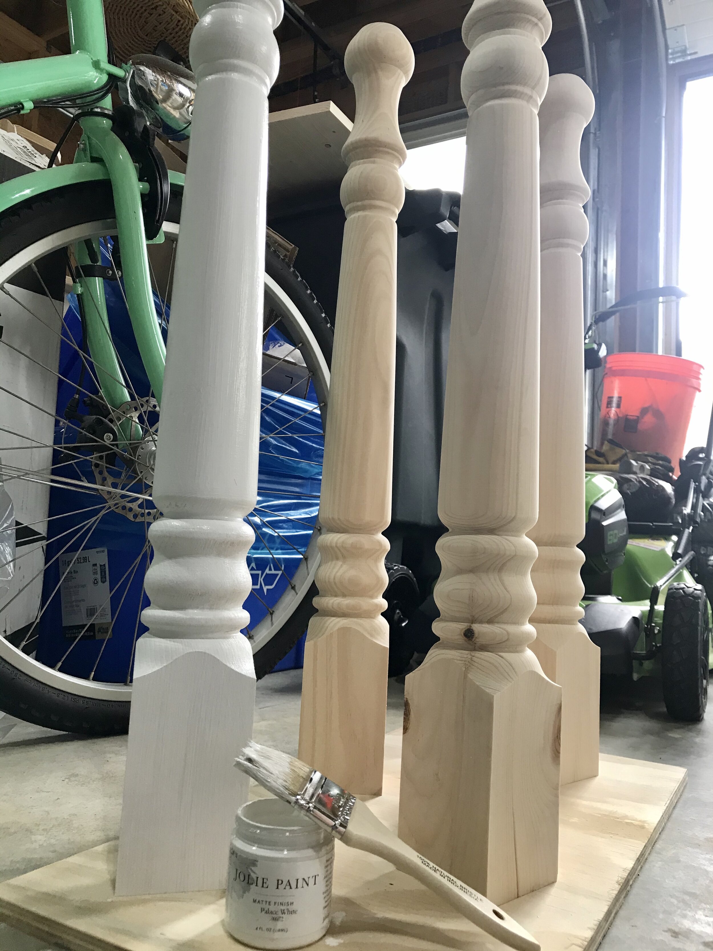 New table legs for an old table top