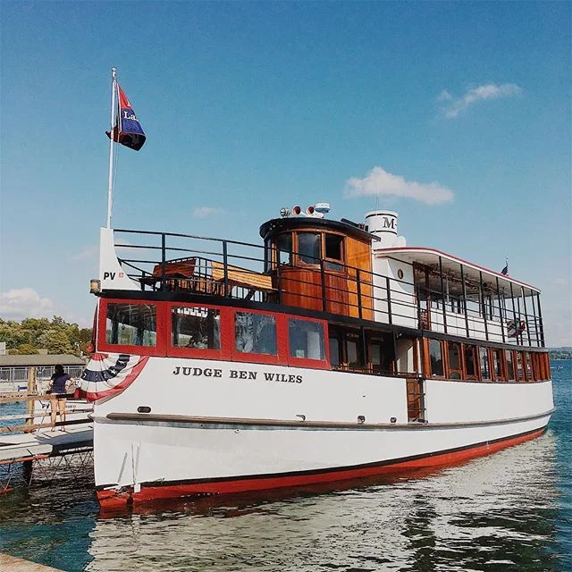 I never grow tired of the amazing beauty found in Skaneateles, NY. It is an absolute gem of a community located in Central New York with some of the most pristine water you can find. The historic buildings and vessels like this also add a distinctive