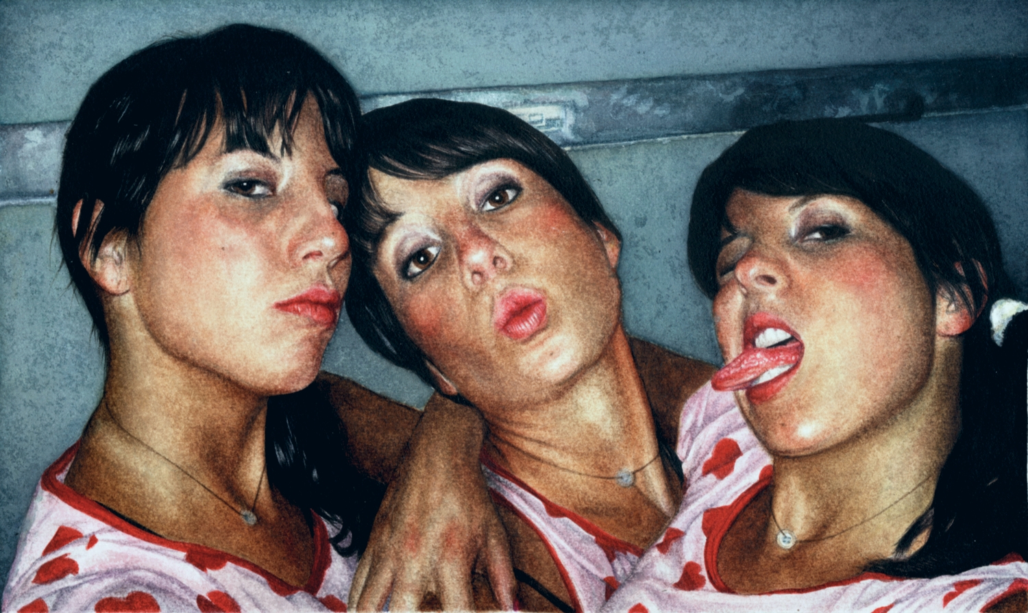 Angelica, María and Avi at Socorro.&nbsp; Watercolor on paper, 21x27 cms. 2007  