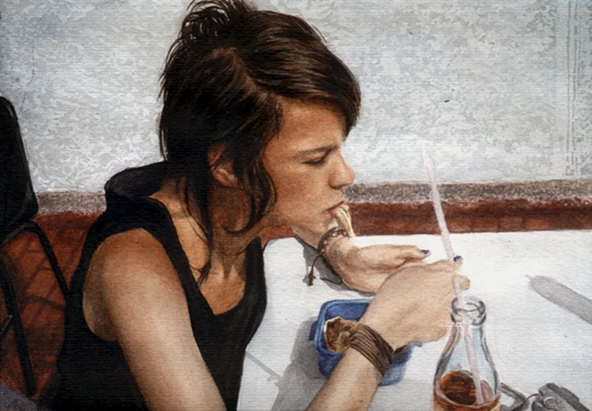 Vira, 18 x 12 cms. Acuarela sobre papel. 2007