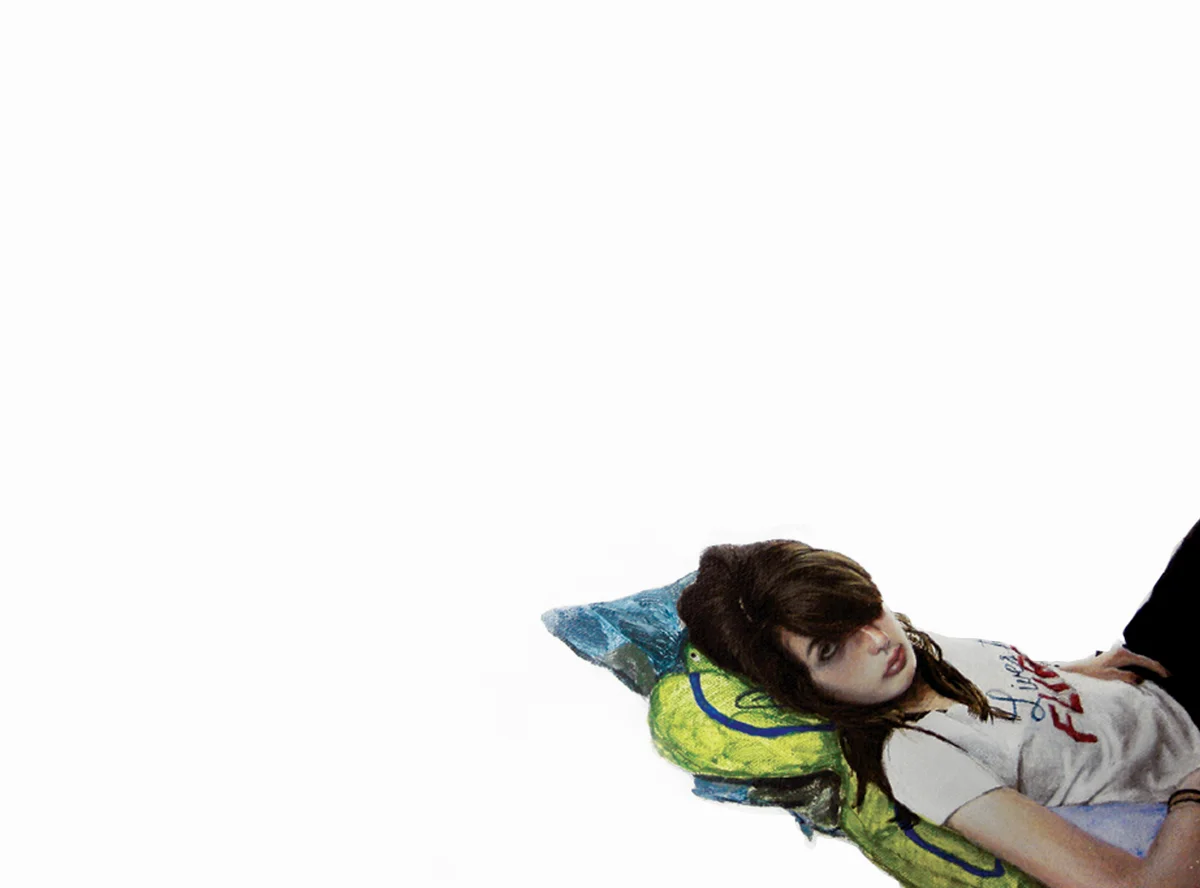 Lives to flirt. Acrílico sobre tela. 30 x 25 cms